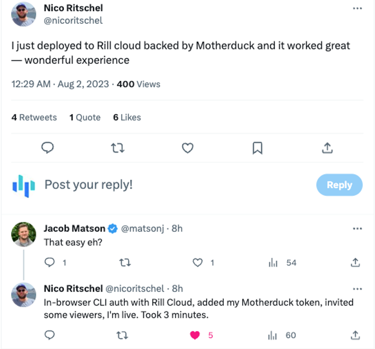Share dashboards in minutes