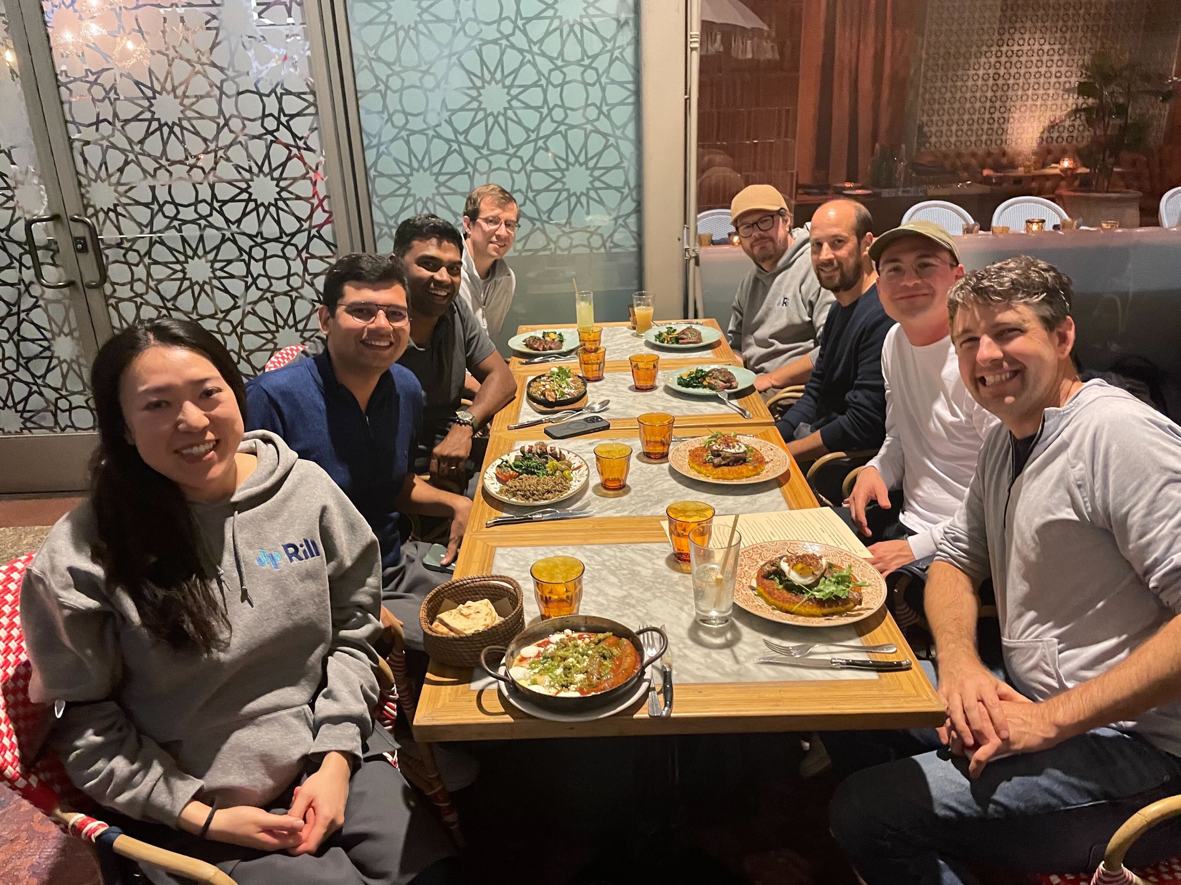 Team dinner photo