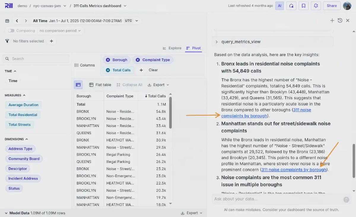 An example of how to use the agent to query data.