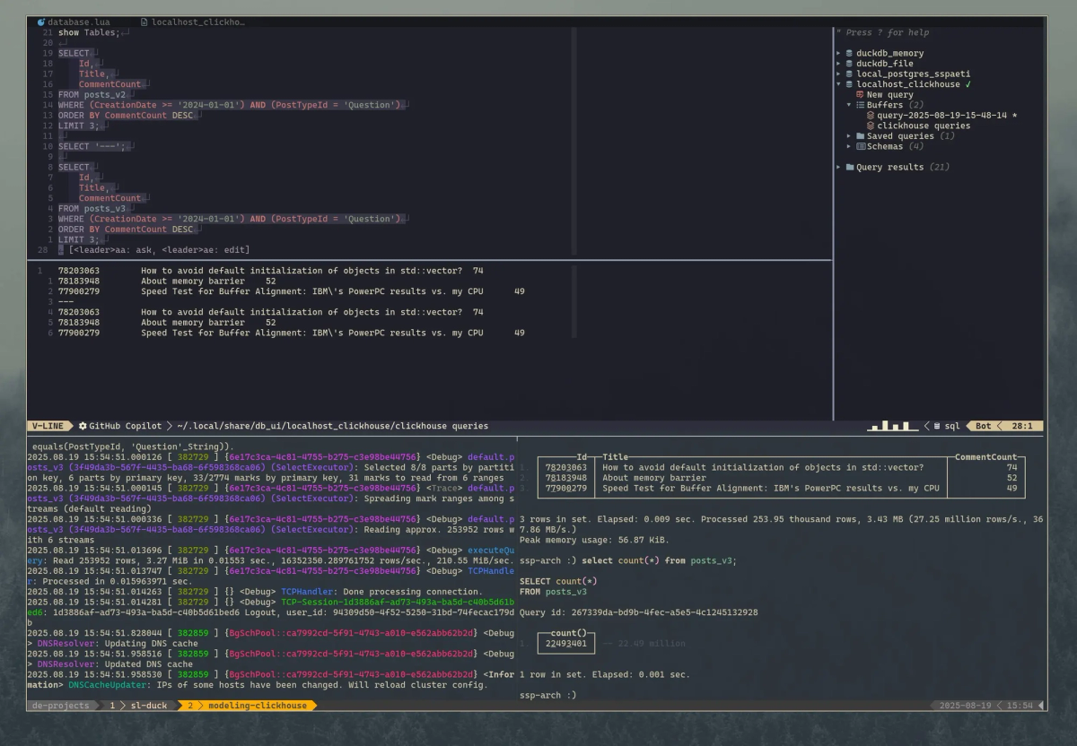Querying stackoverflow data in ClickHouse locally