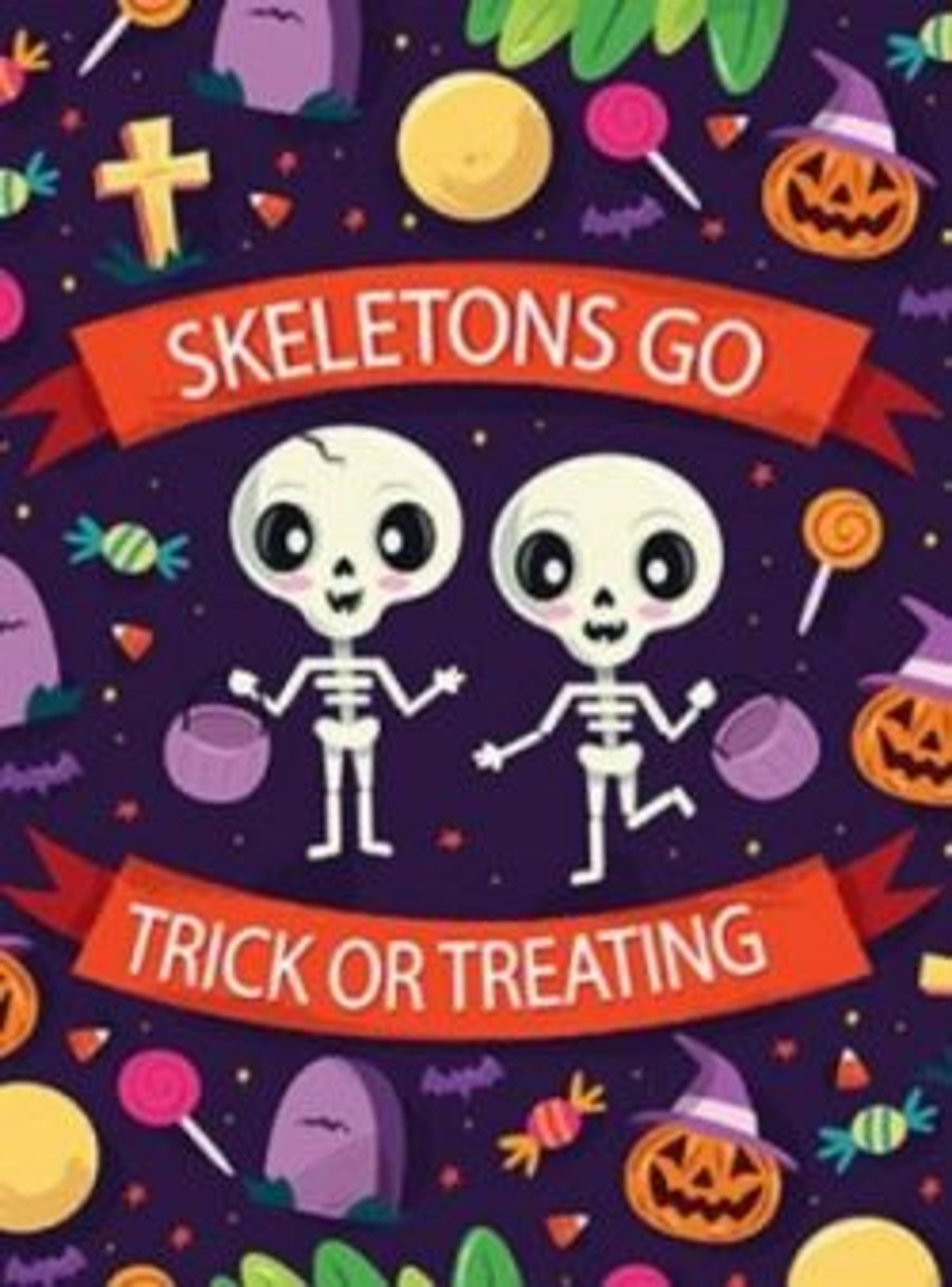 Skeletons goo trick or treating