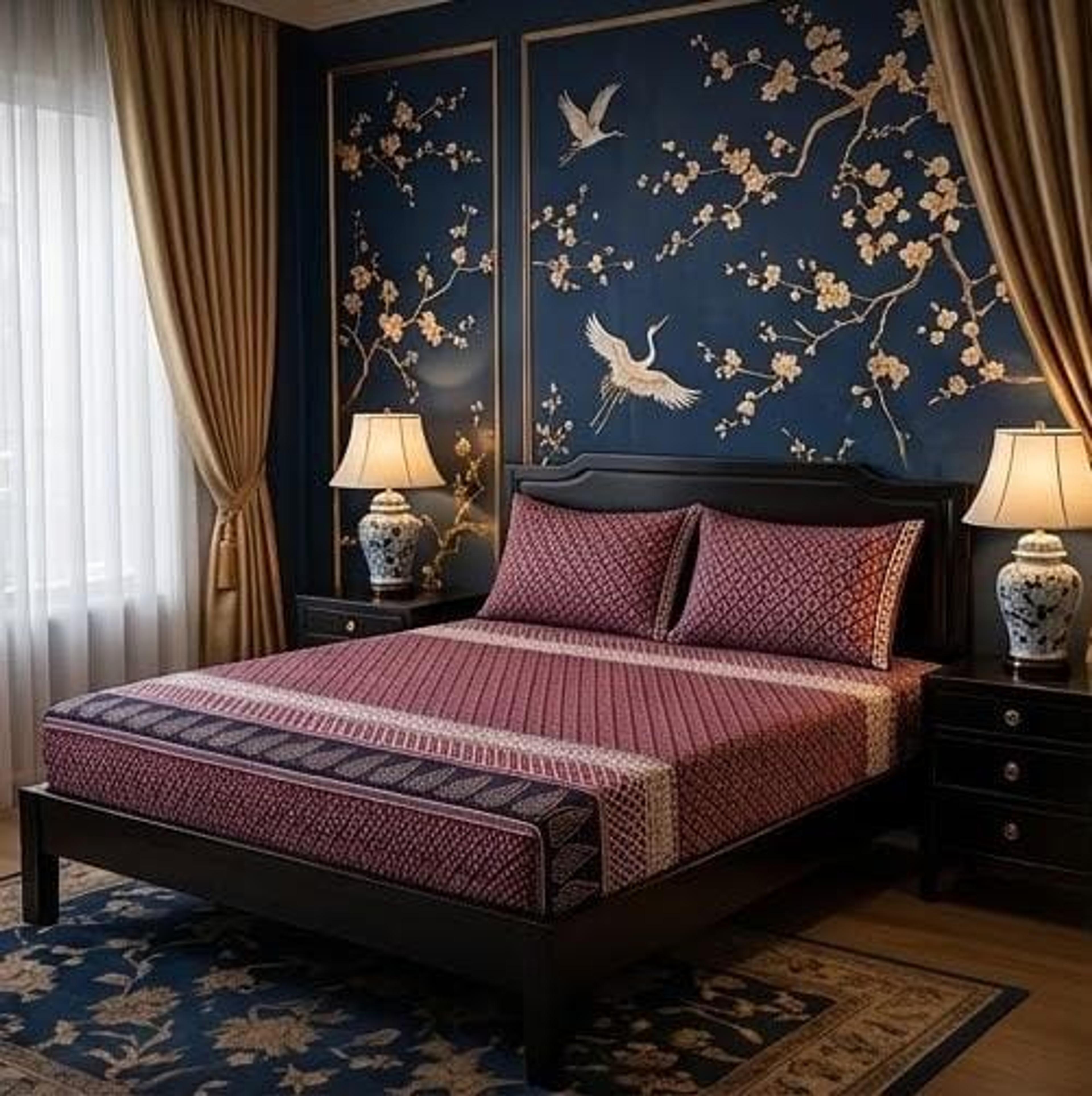 Merlot Tapestry Bedsheet Set - Thumbnail 3