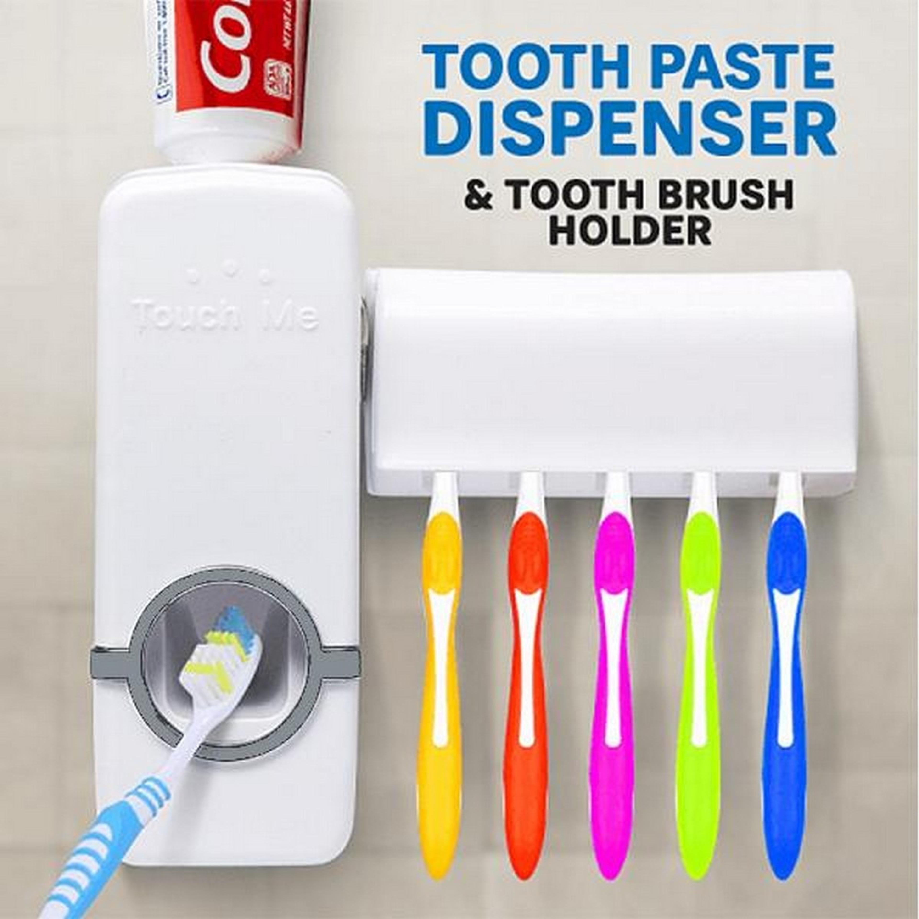 Wall-Mounted Toothpaste & Brush Dispenser - Thumbnail 1