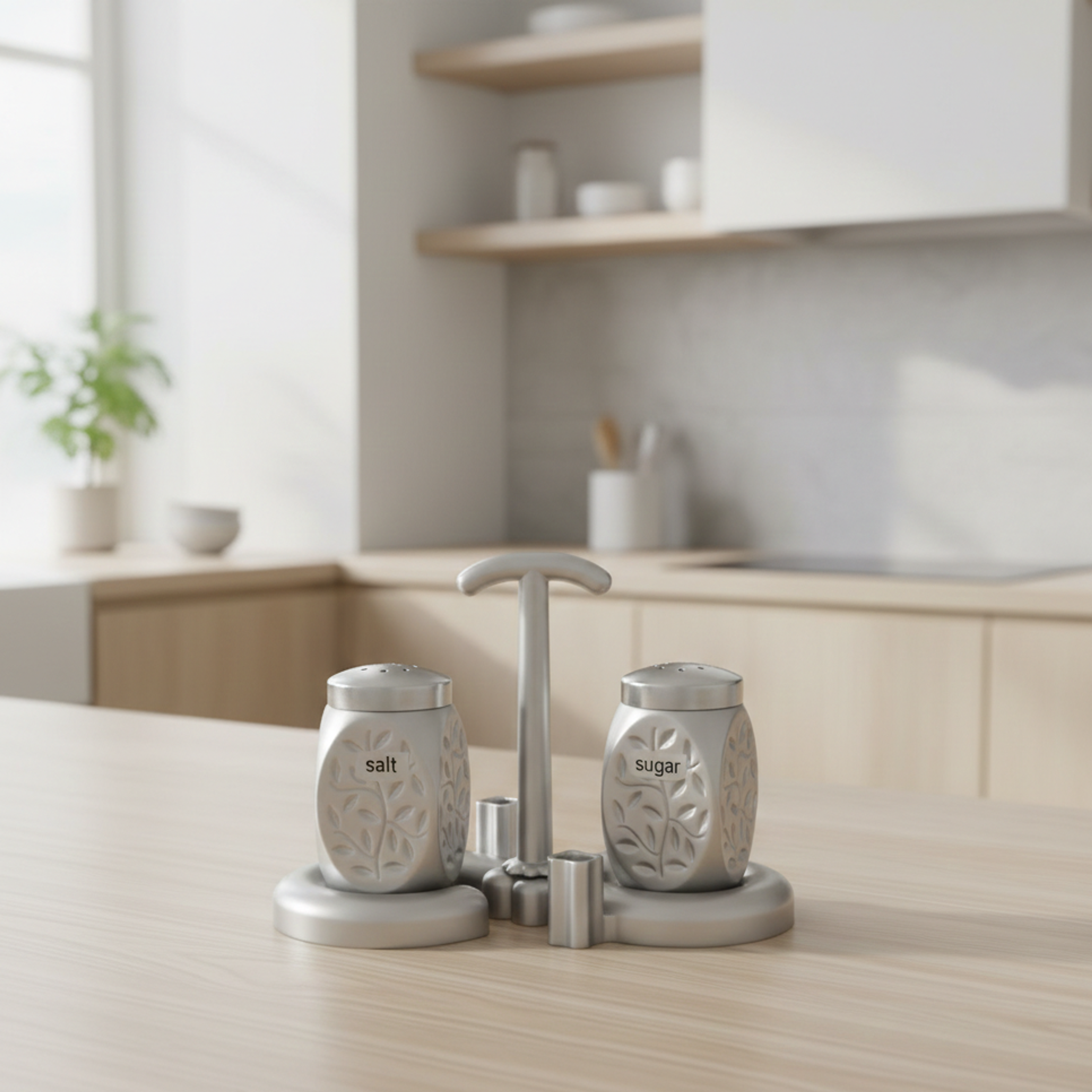 Aluminium Salt Sugar Pot Set - Thumbnail 3