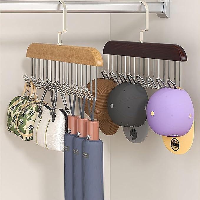 8‑Hook Wooden Accessory Hanger - Image 1