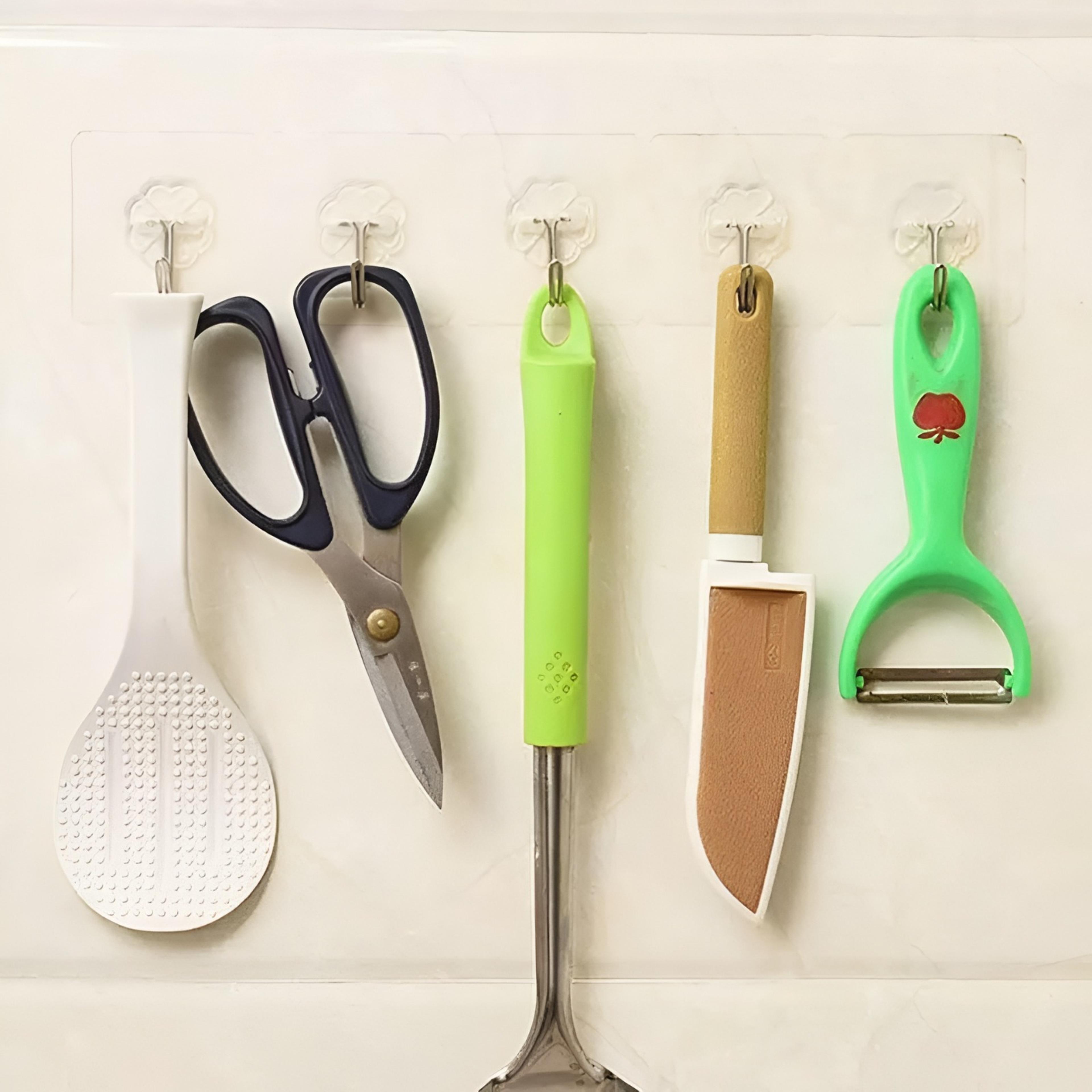 Transparent Self-Adhesive Wall Hooks - Thumbnail 5