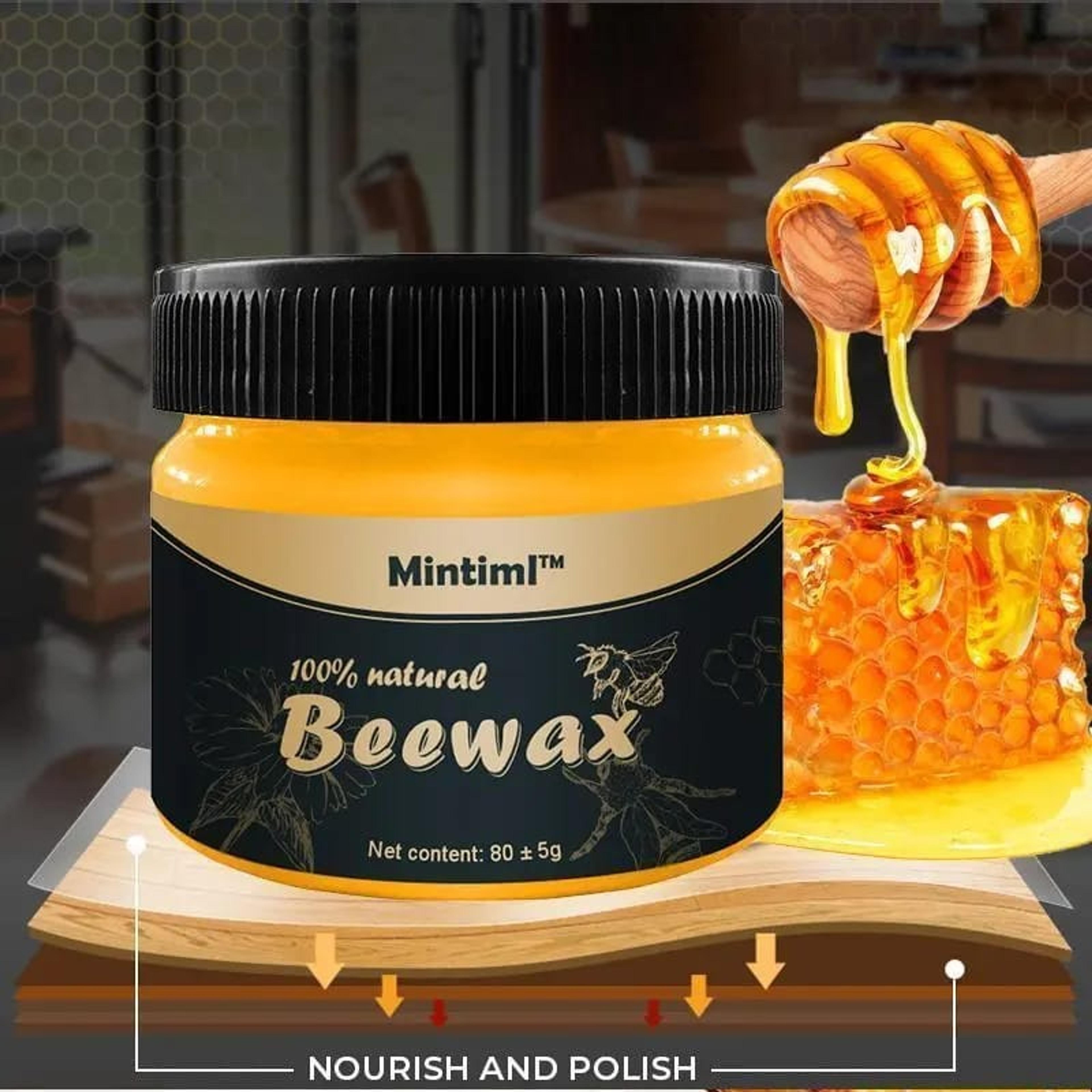 Mintiml 100% Natural Beeswax Furniture Polish For Wood Seasoning - 80g - Thumbnail 1