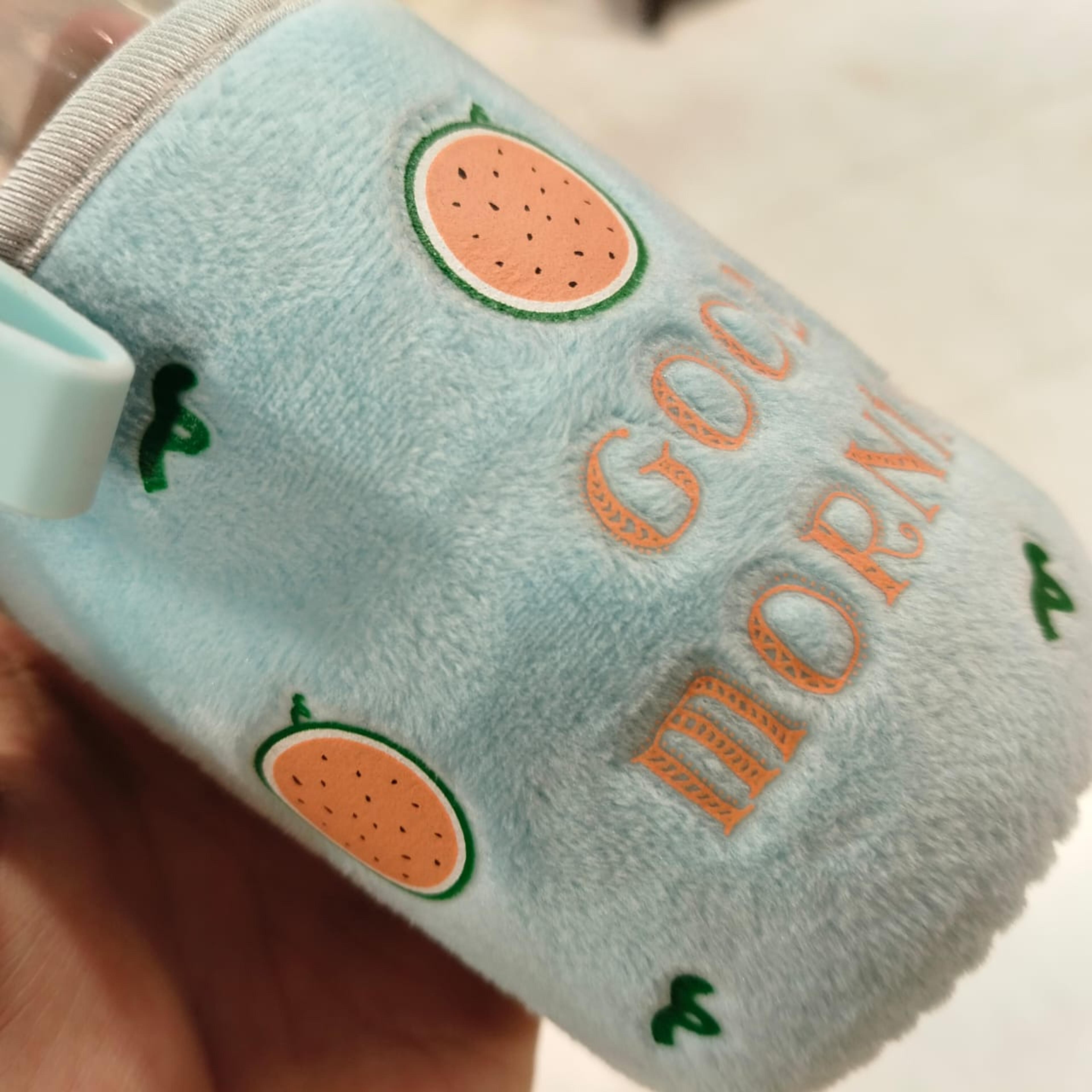 Glass Bottle With Fruit Print Plush - Thumbnail 6