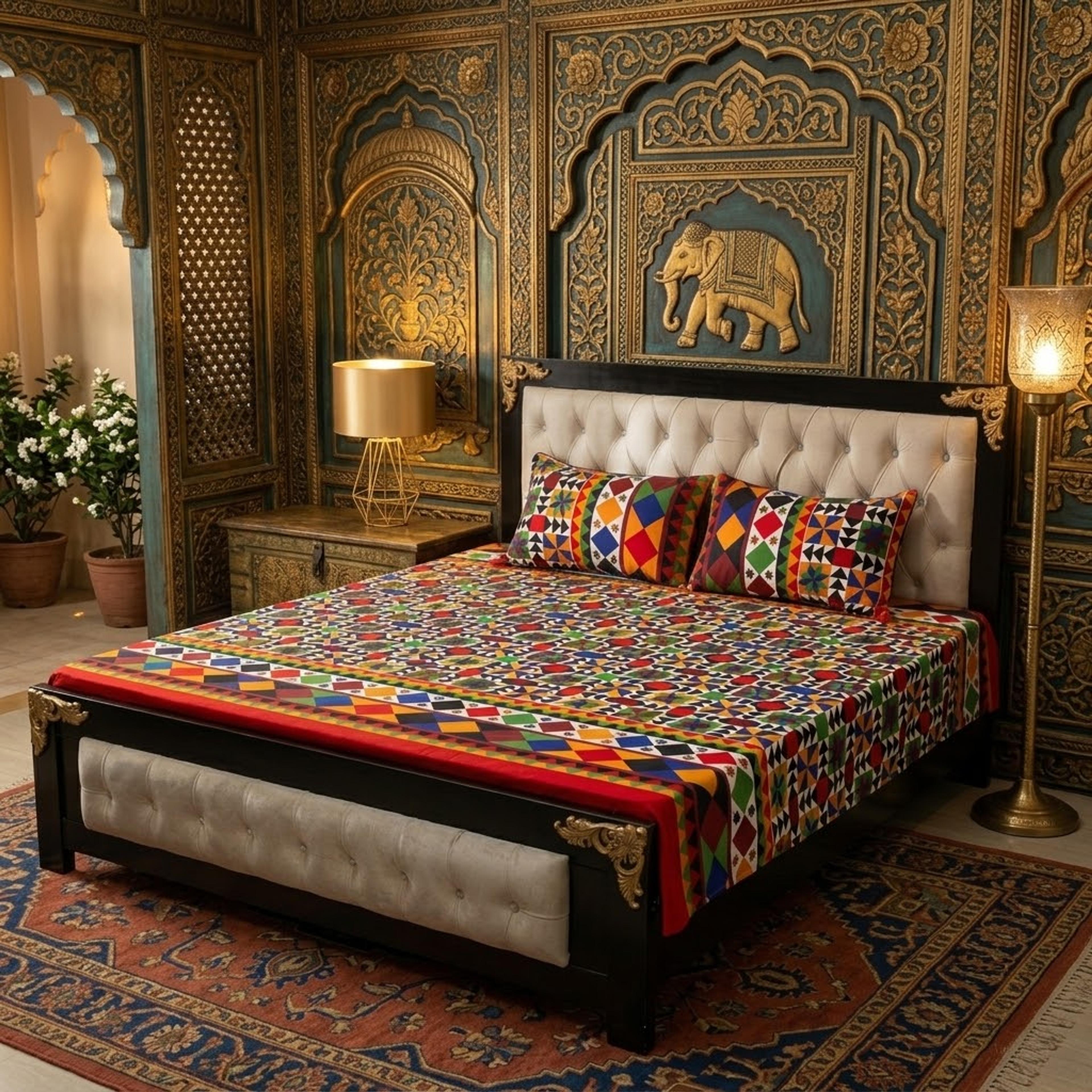 Festive Mosaic Bedsheet Set - Thumbnail 3