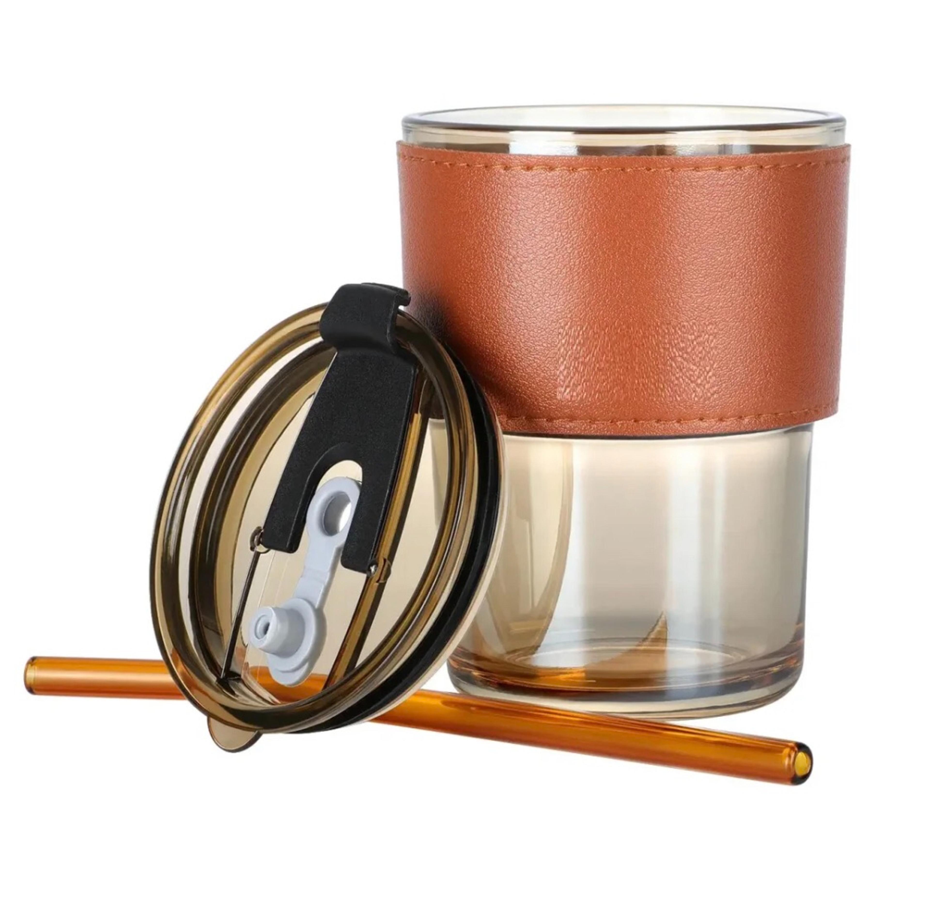 Leather-Covered 350ml Juice Mug - Thumbnail 5