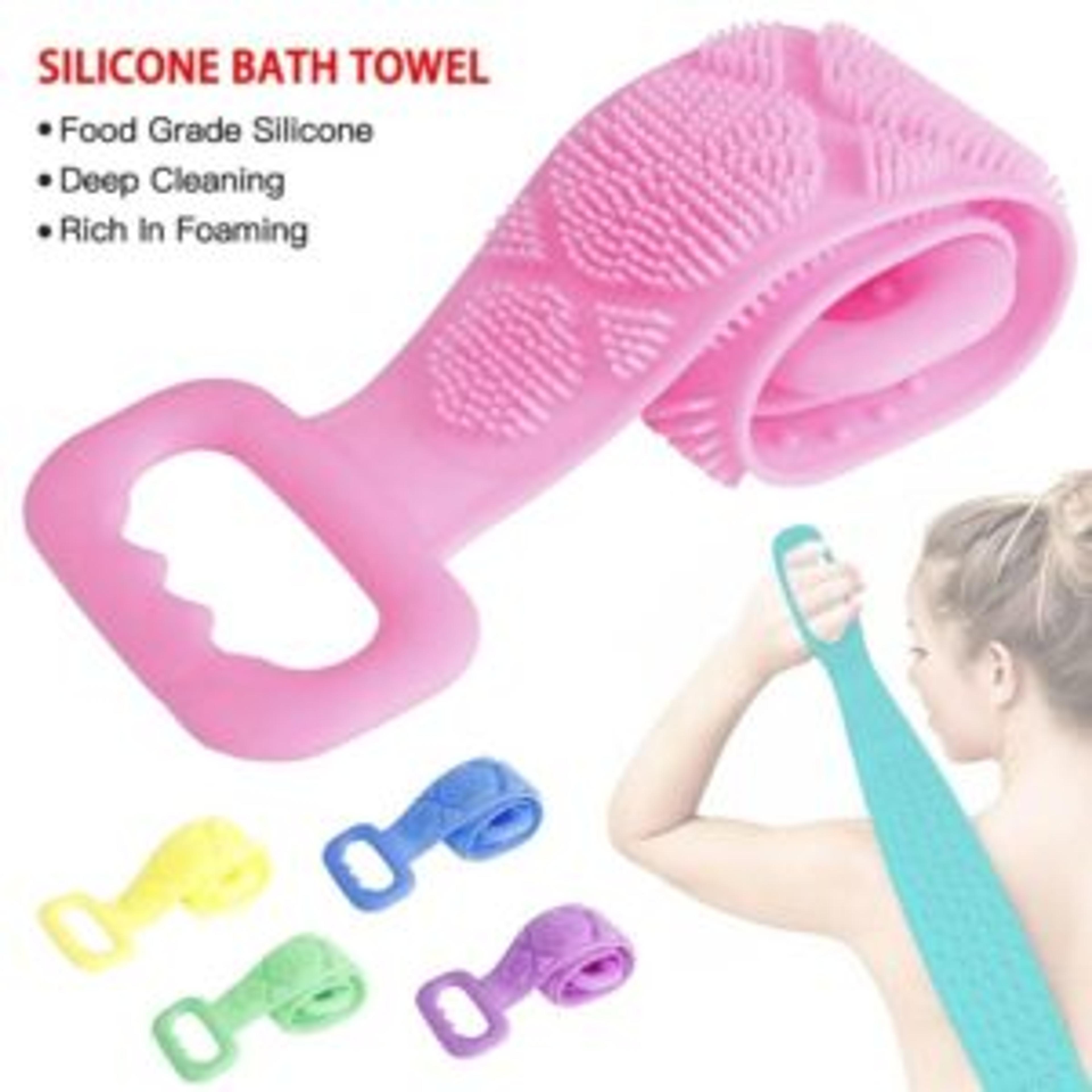 Double Side Bath Towel Scrubber (random Color) - Thumbnail 1