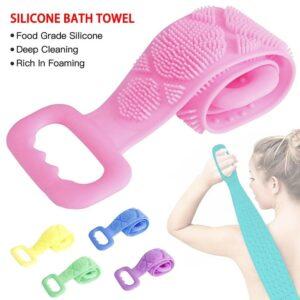 Double Side Bath Towel Scrubber (random Color) - Image 1