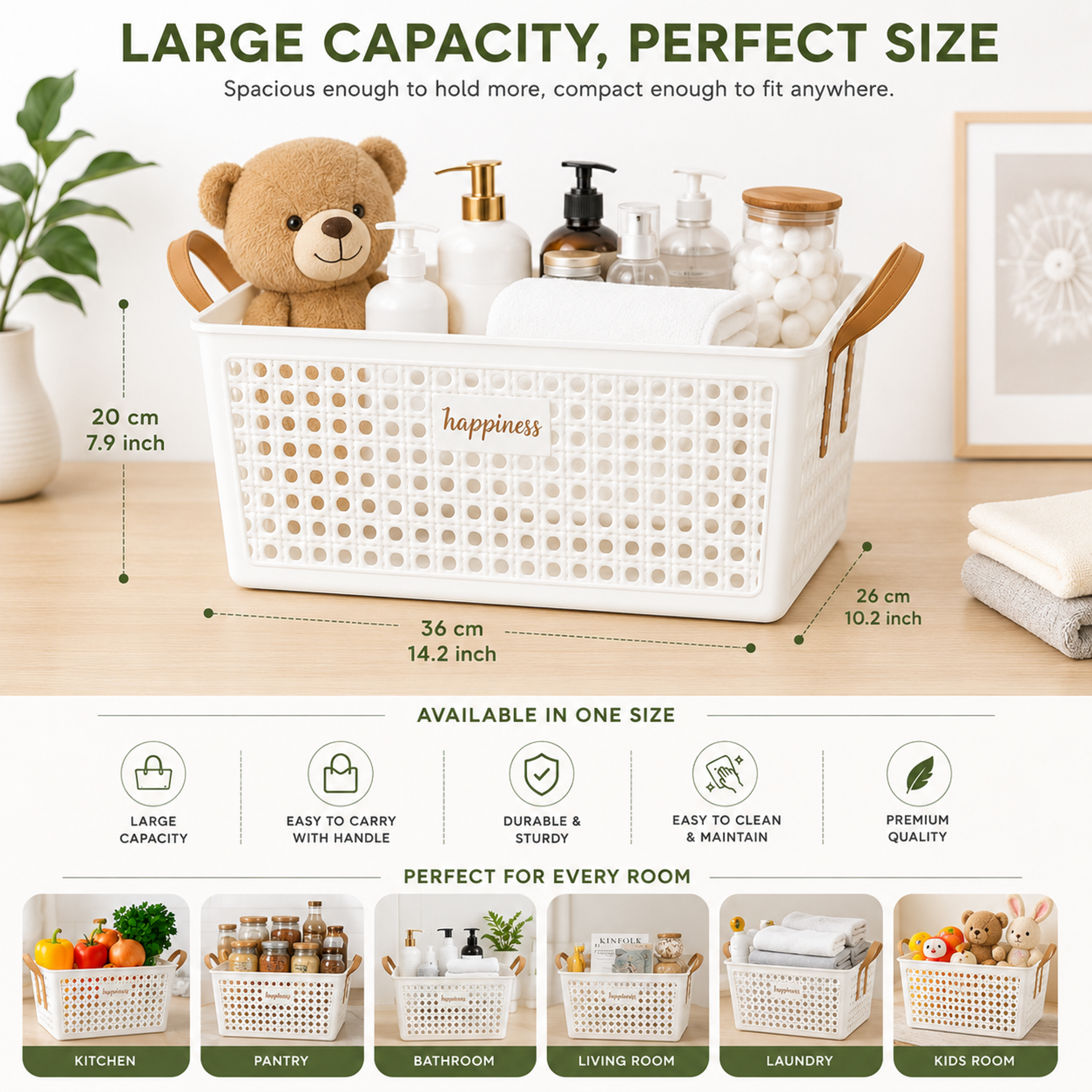 Happiness Mesh Storage Basket - Thumbnail 2