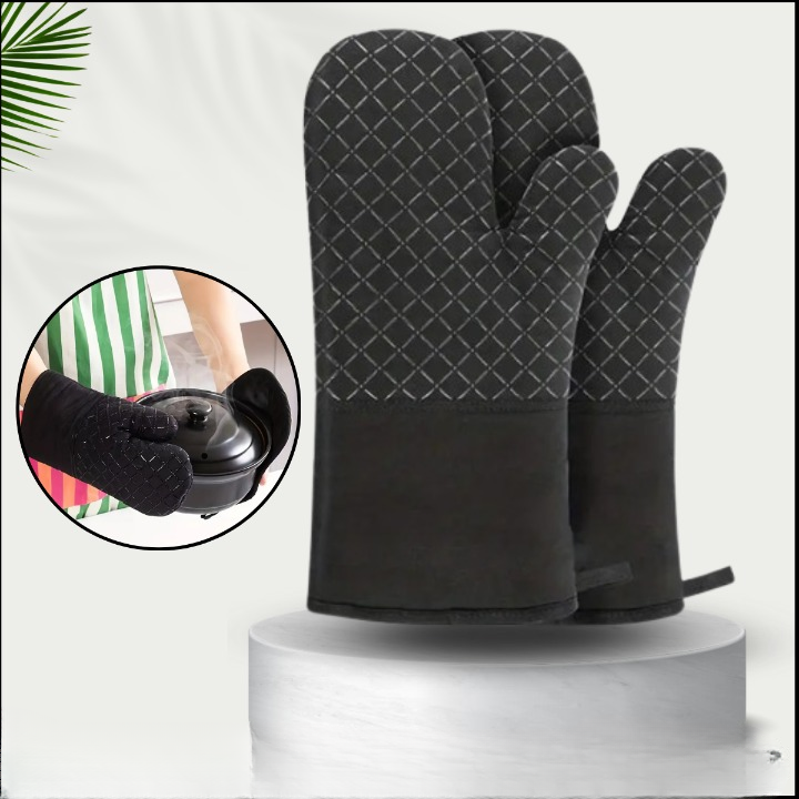 Heat Resistant Oven Mitt Gloves - Image 1