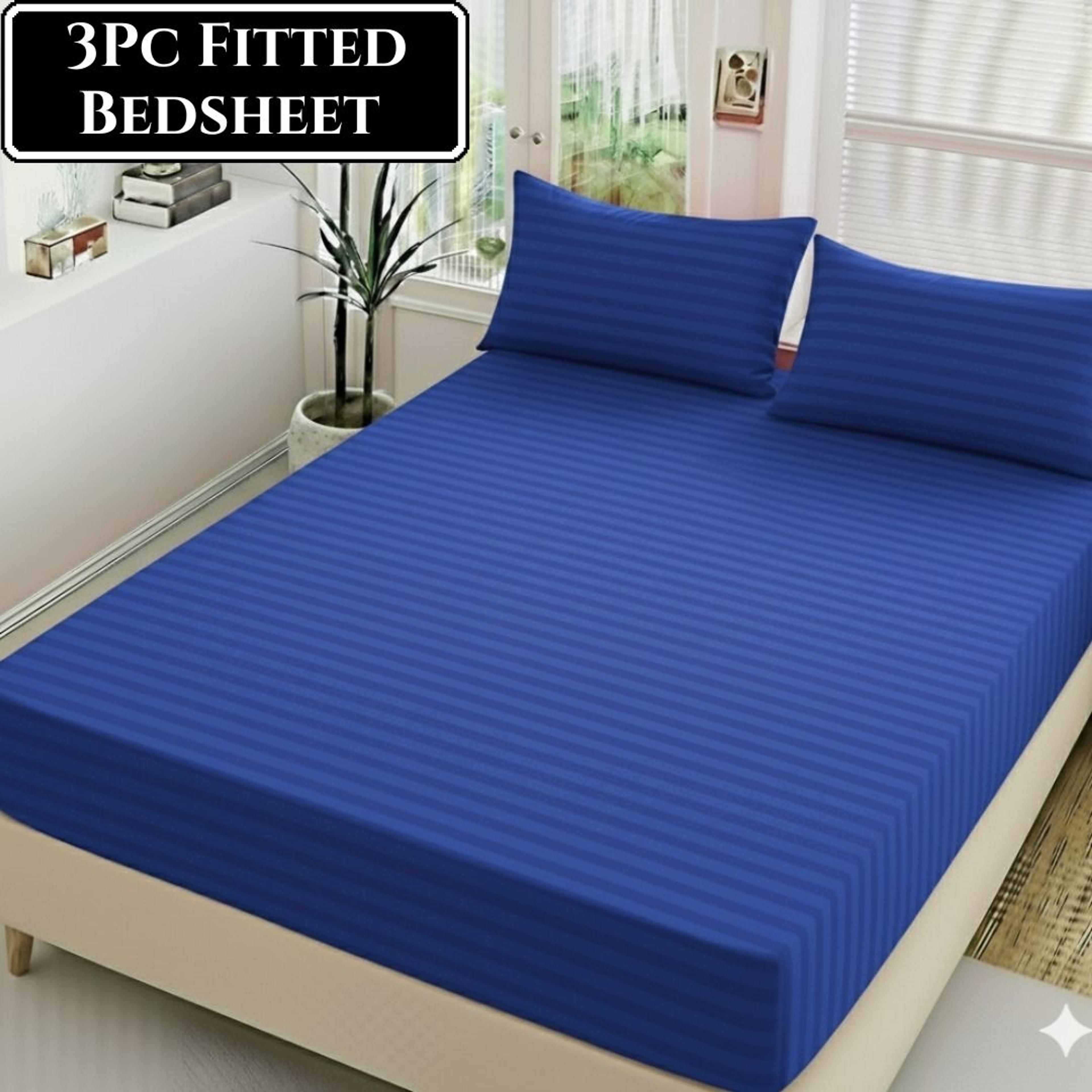 Striped Satin Sheet Set - Thumbnail 2
