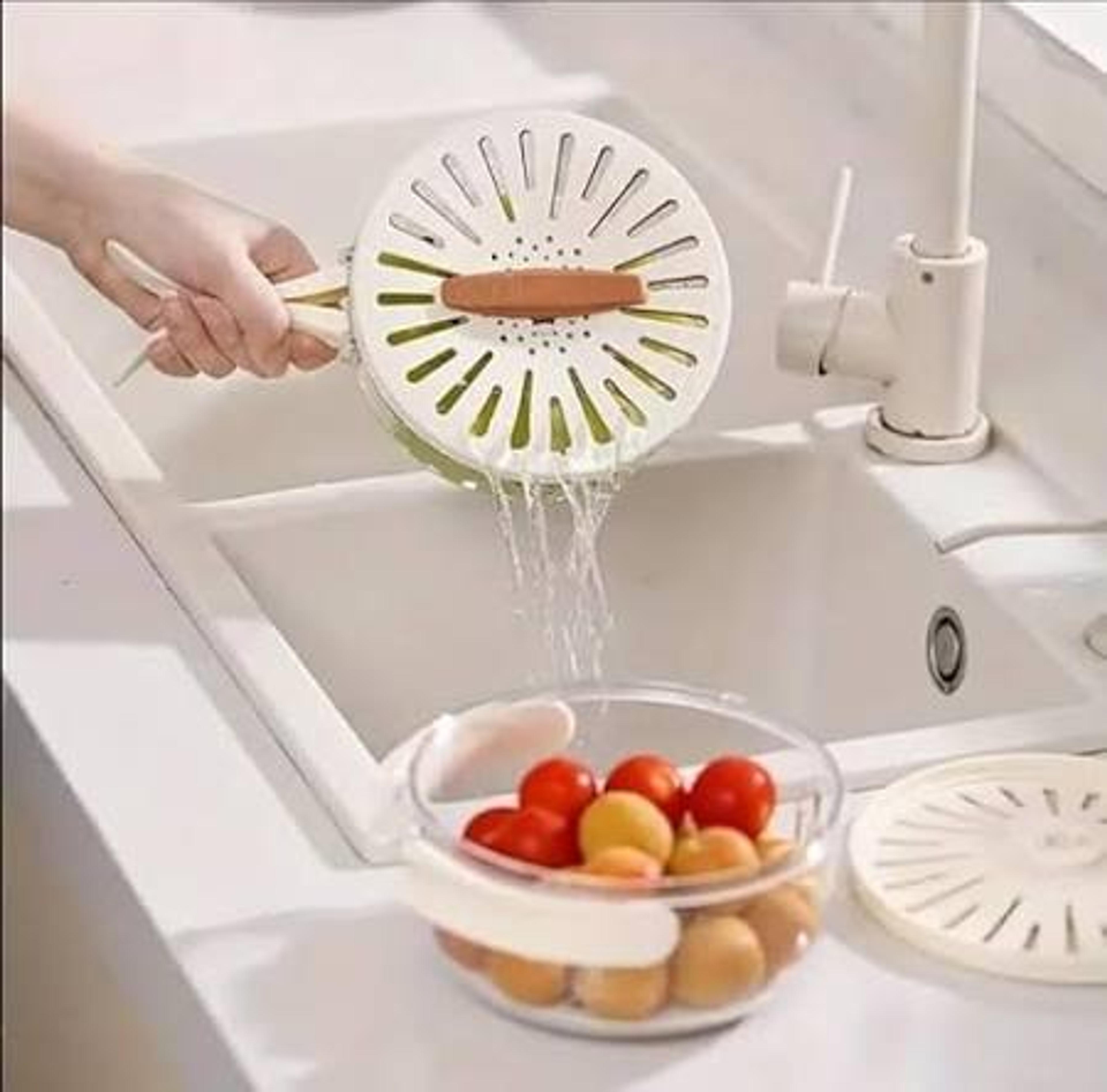 Fruit Drain Basket with Lid - Thumbnail 4
