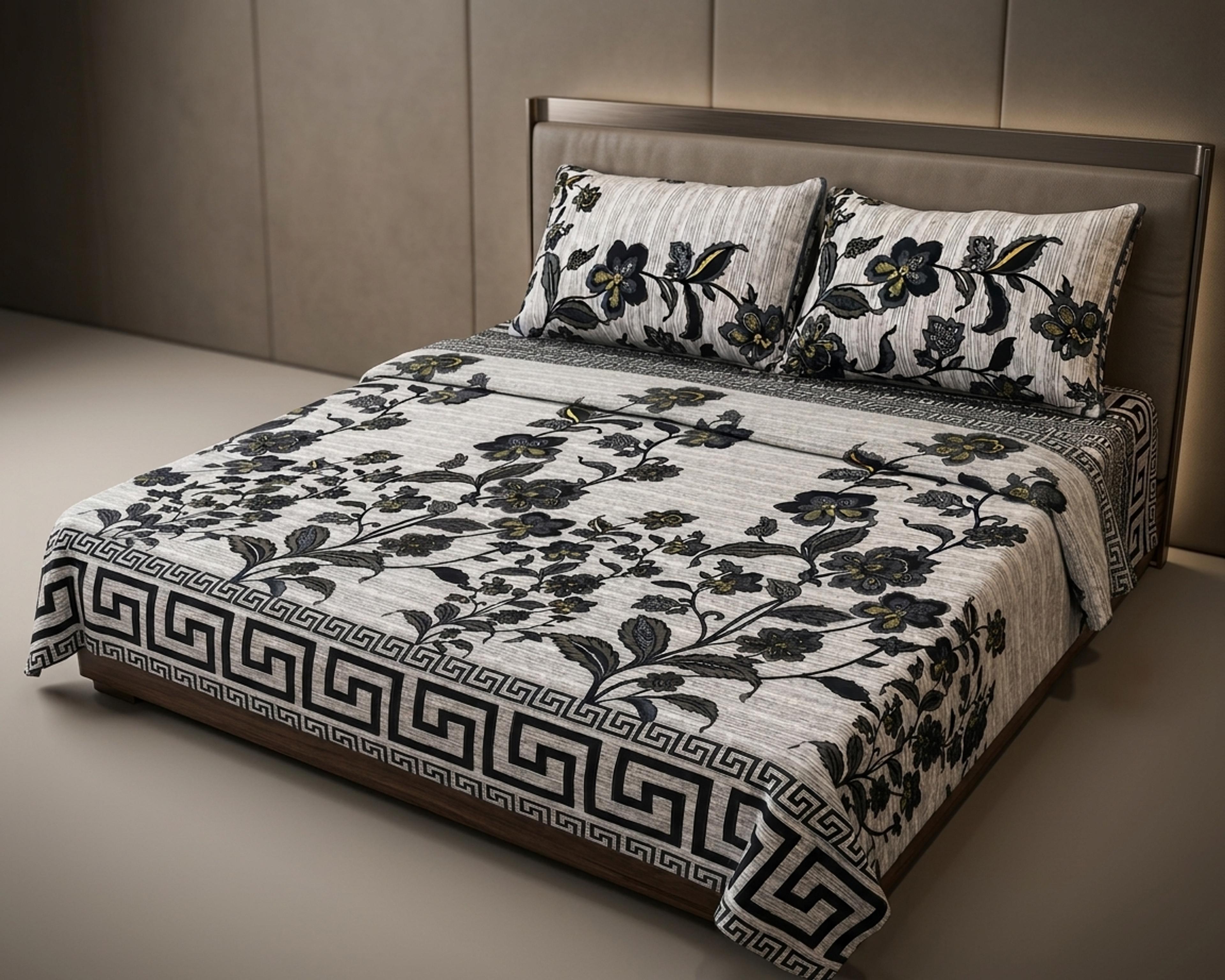 Crystal Cotton Bedsheet & Pillow Set - Thumbnail 2