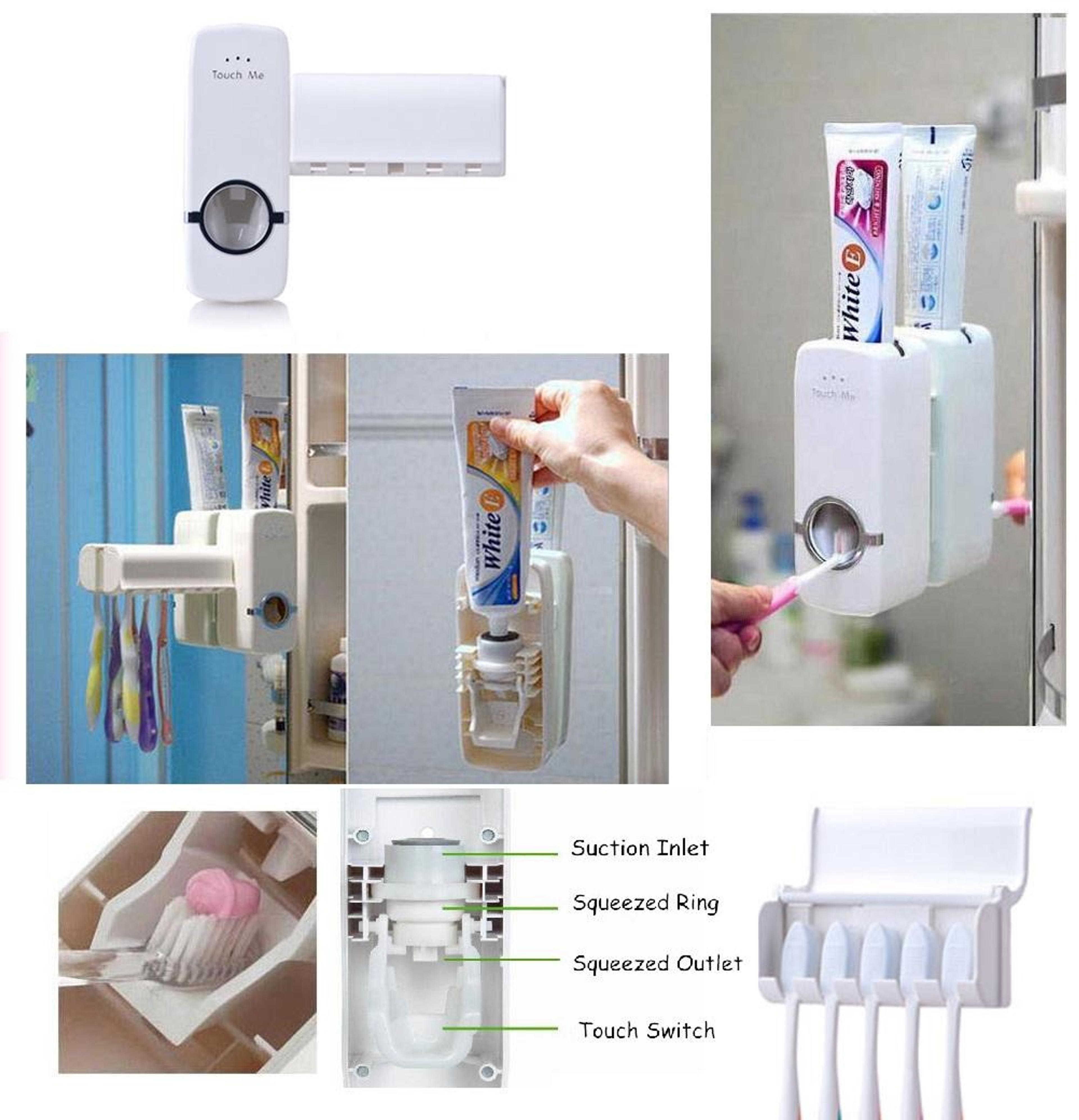 Wall-Mounted Toothpaste & Brush Dispenser - Thumbnail 2
