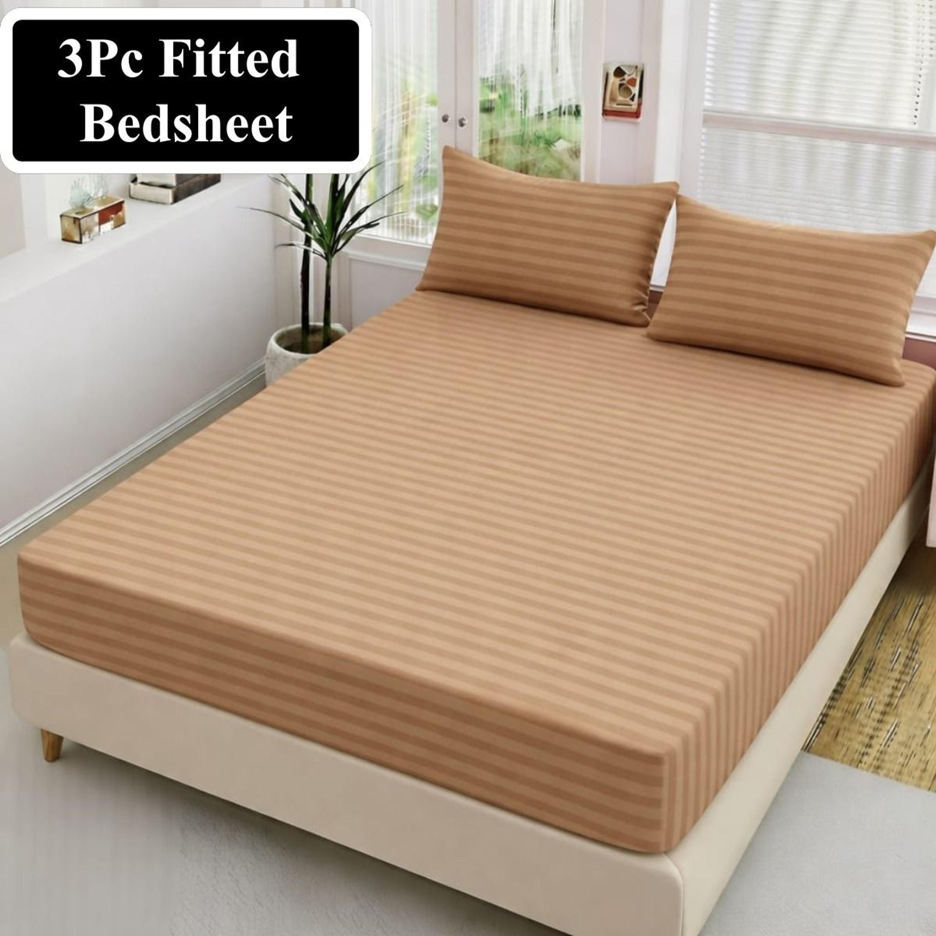 Striped Satin Sheet Set - Thumbnail 4