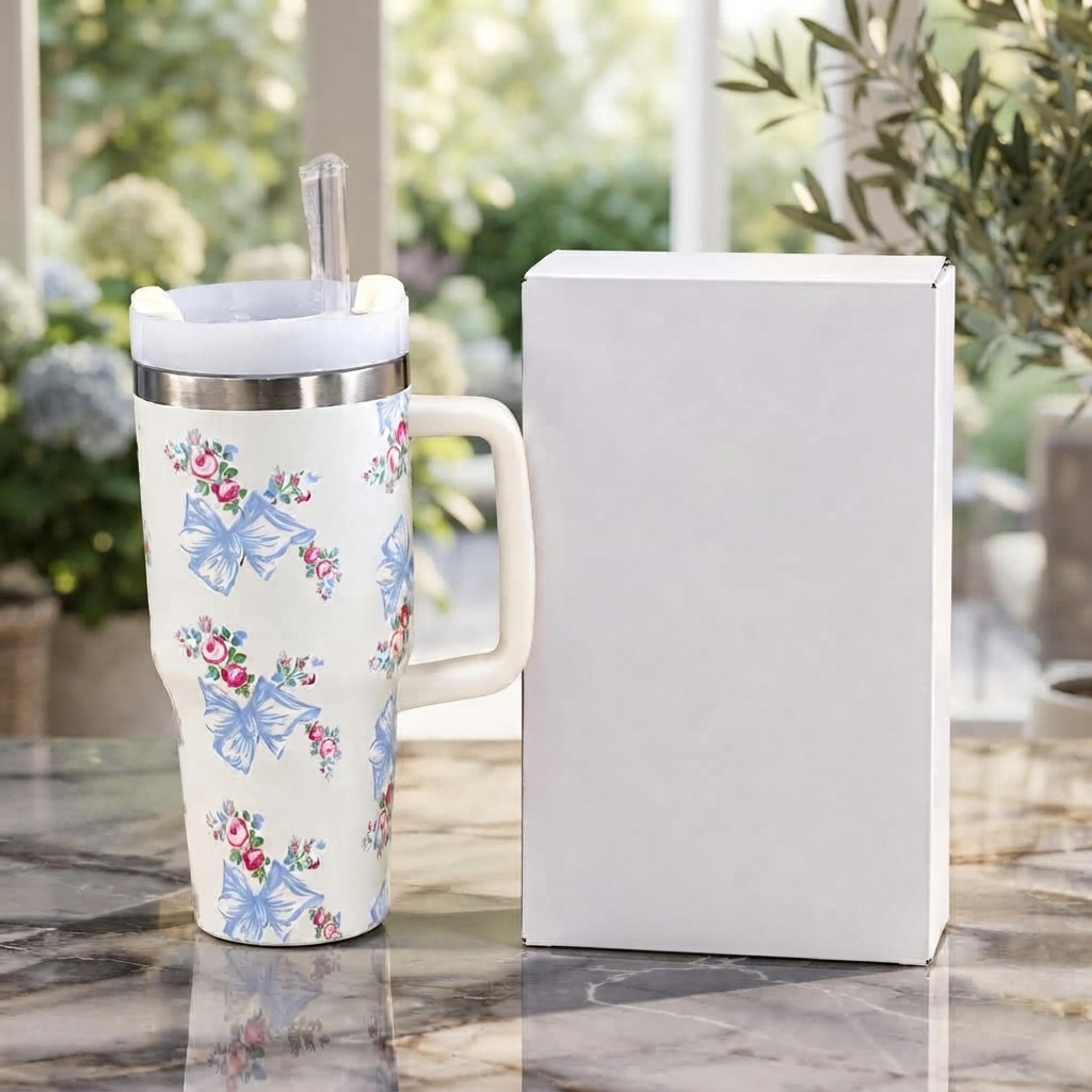 Stanley-Style Floral Tumbler - Thumbnail 4
