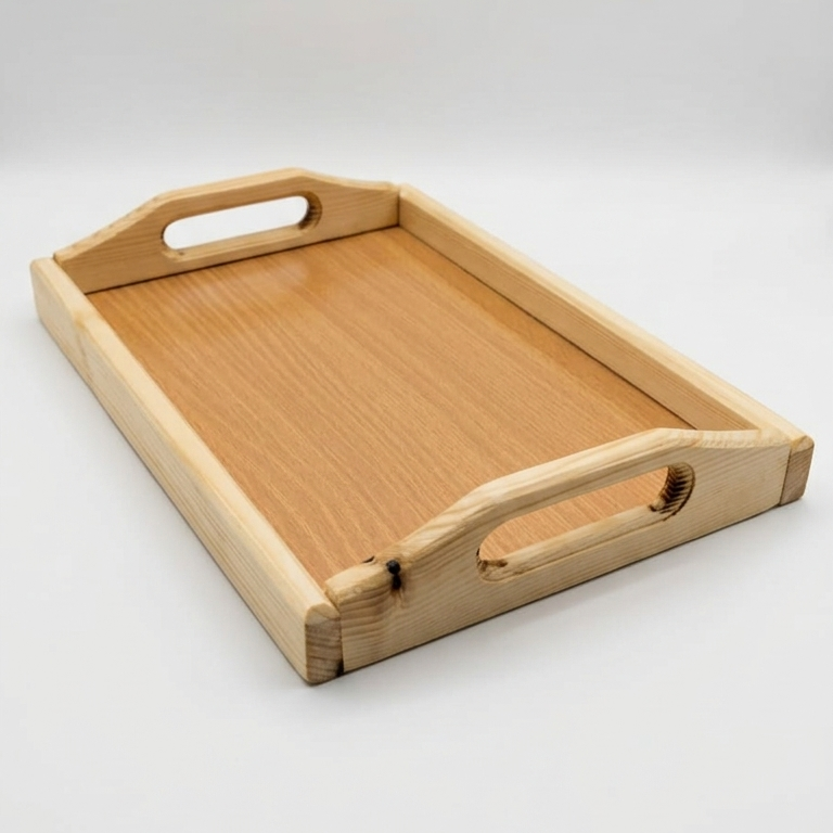 Classic Wooden Serving Tray - Image 2