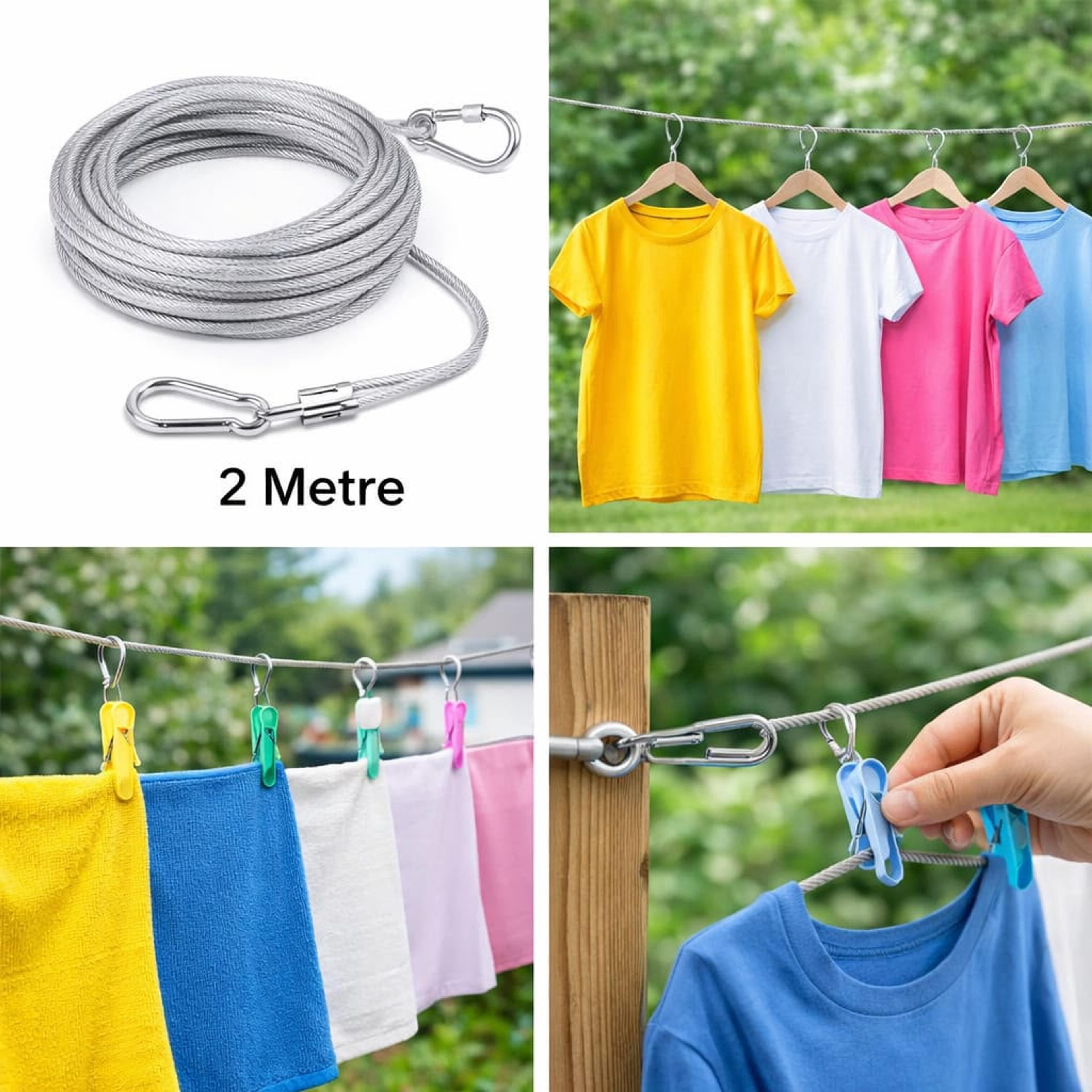 2-Metre Stainless Steel Laundry Line - Thumbnail 2