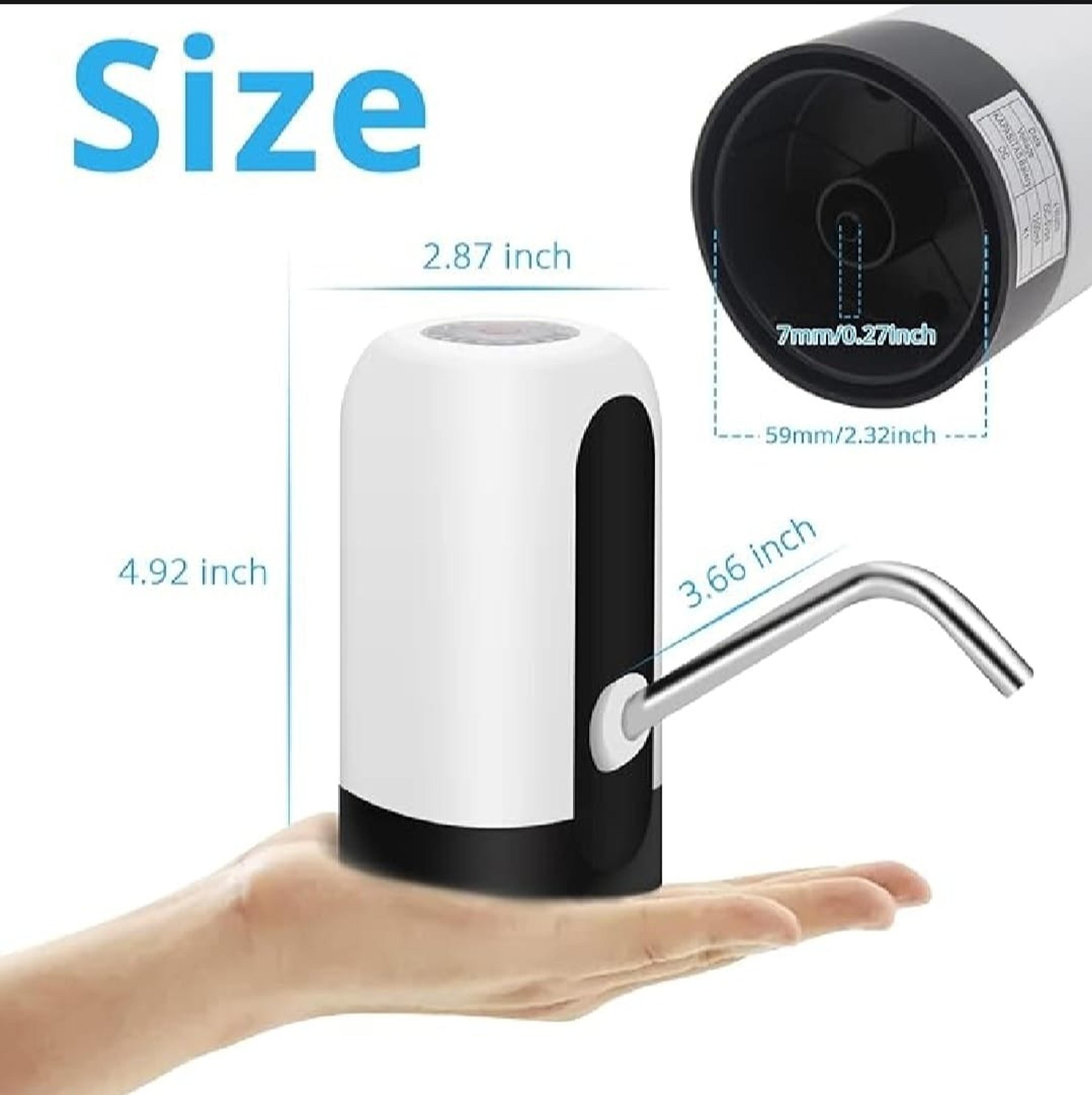 Automatic Electric Water Bottle Pump Dispenser – USB Rechargeable One-Touch Water Pump for Home, Office, Outdoor Use & Universal Gallon Bottles - Thumbnail 1