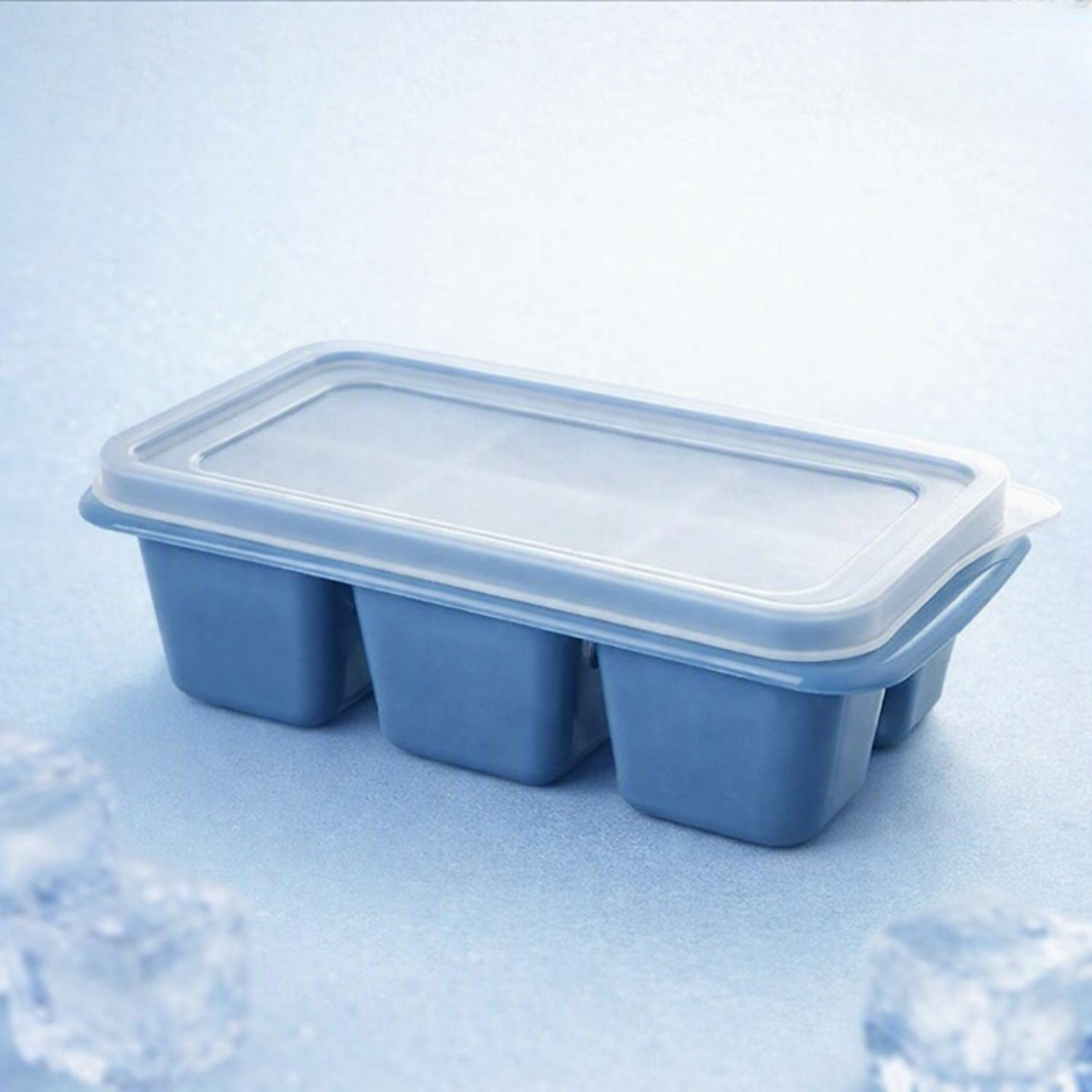 Reusable Silicone Ice Tray with Lid - Thumbnail 2