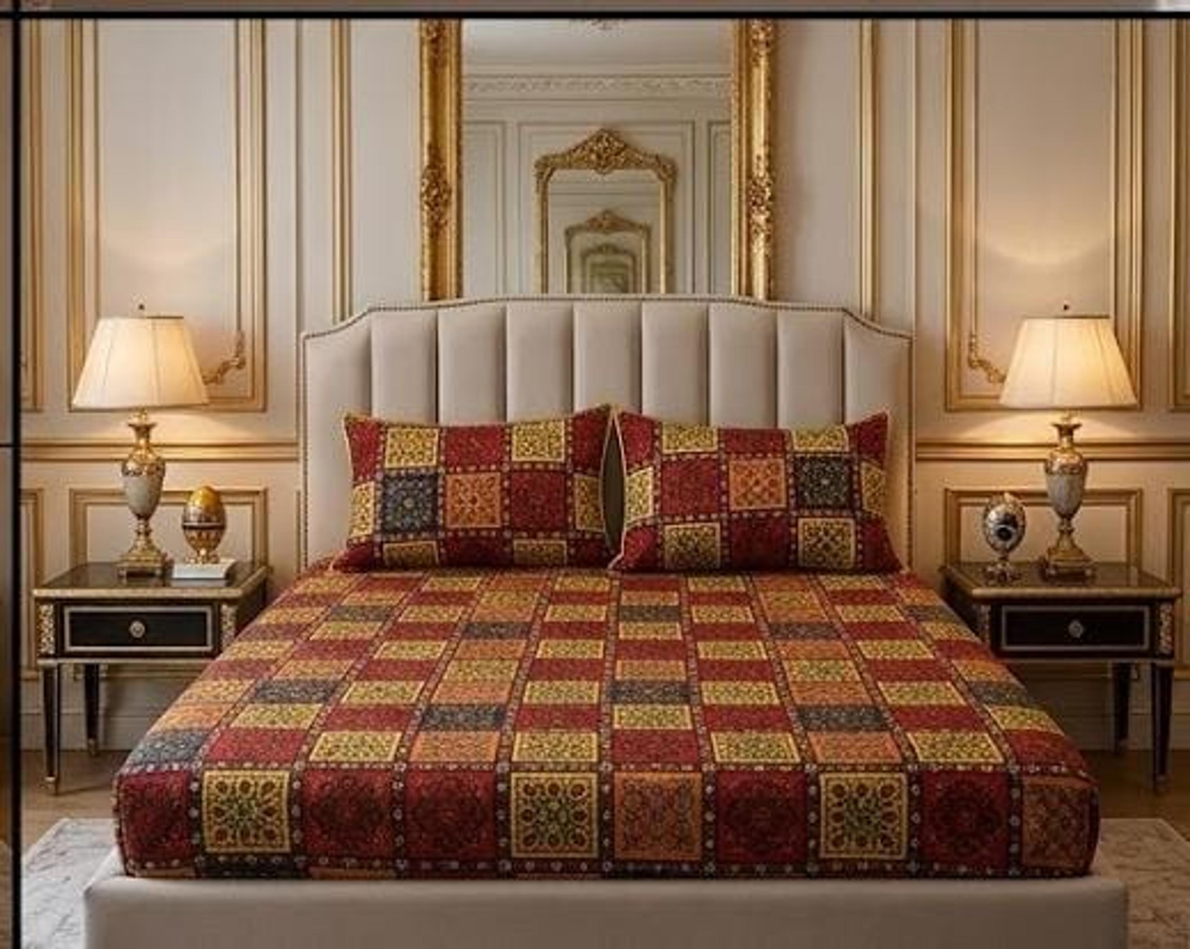 Cotton 3-Piece Bedsheet Set - Thumbnail 3