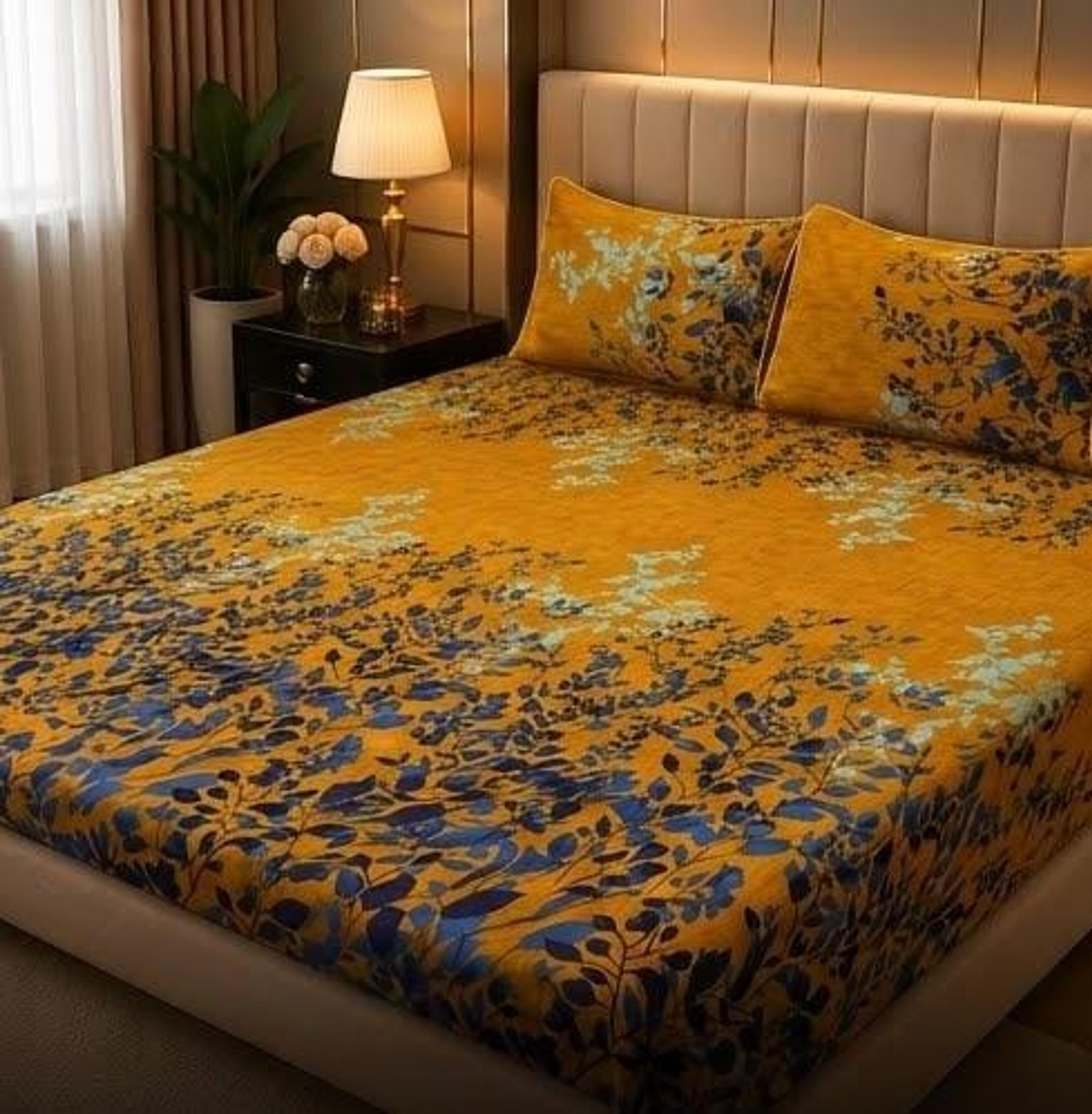 Crystal Cotton 3-Piece Bedsheet Set - Thumbnail 4