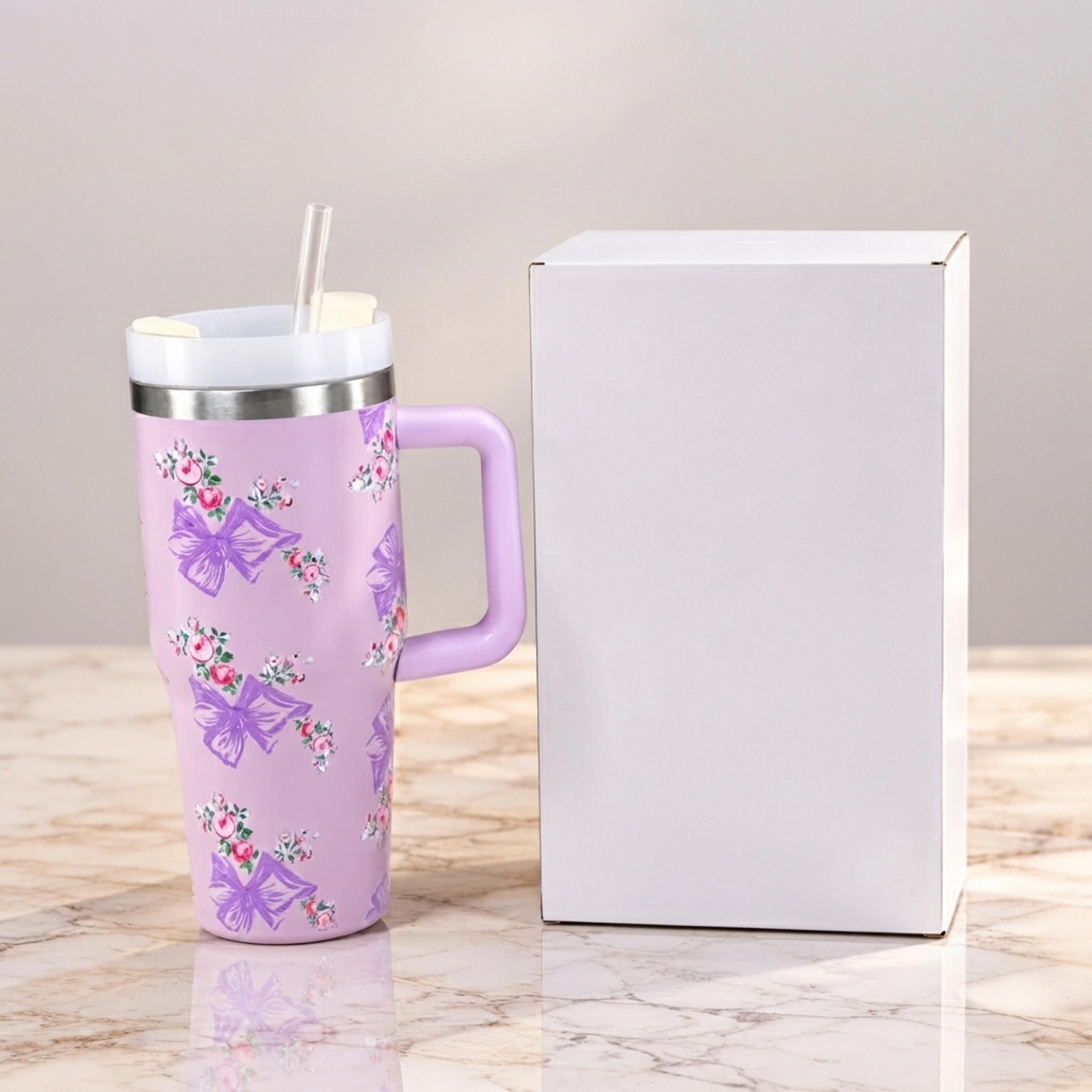 Lavender Floral 600ml Tumbler - Thumbnail 3