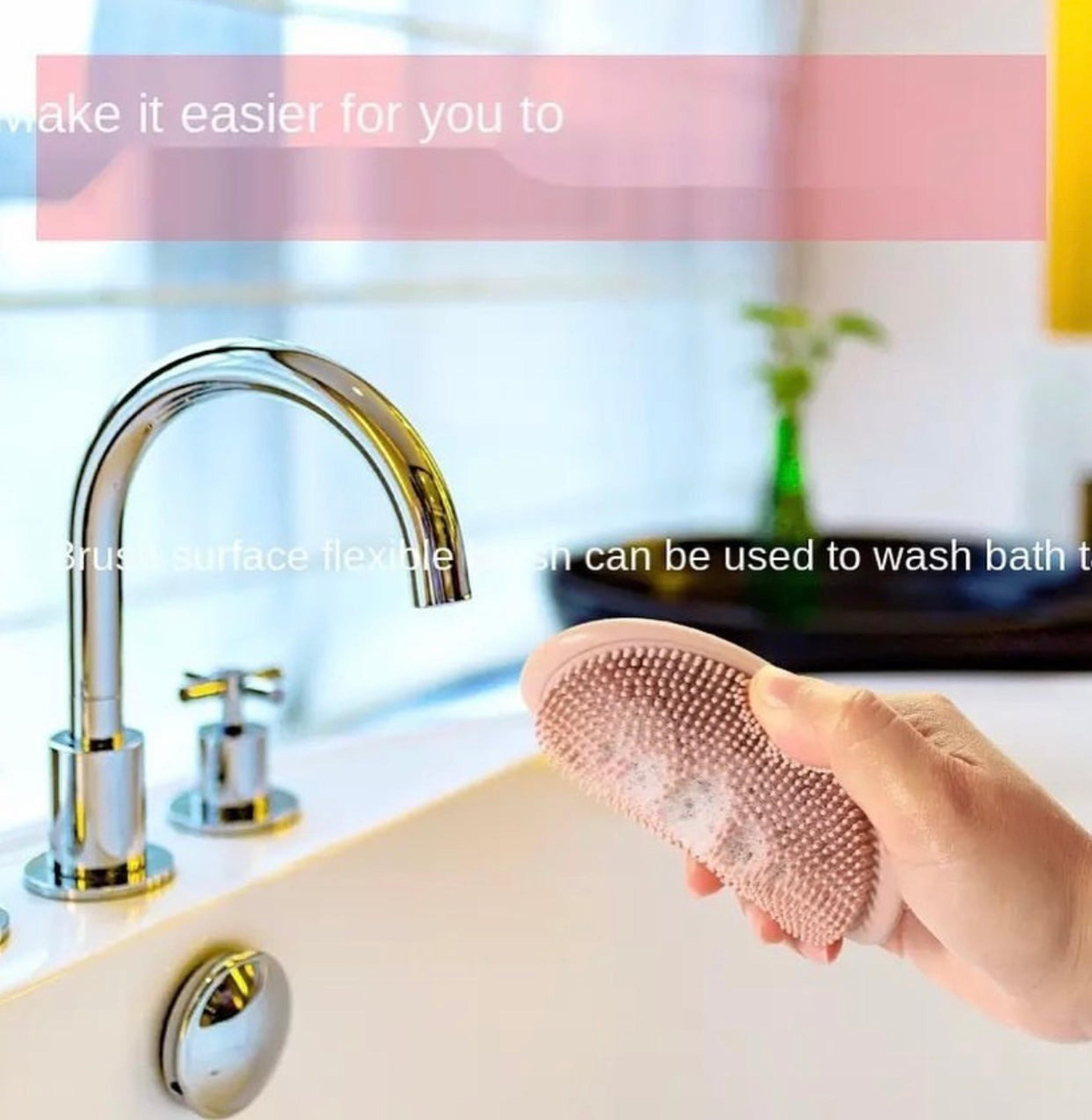 Silicone Soap Dish & Scrubber - Thumbnail 3