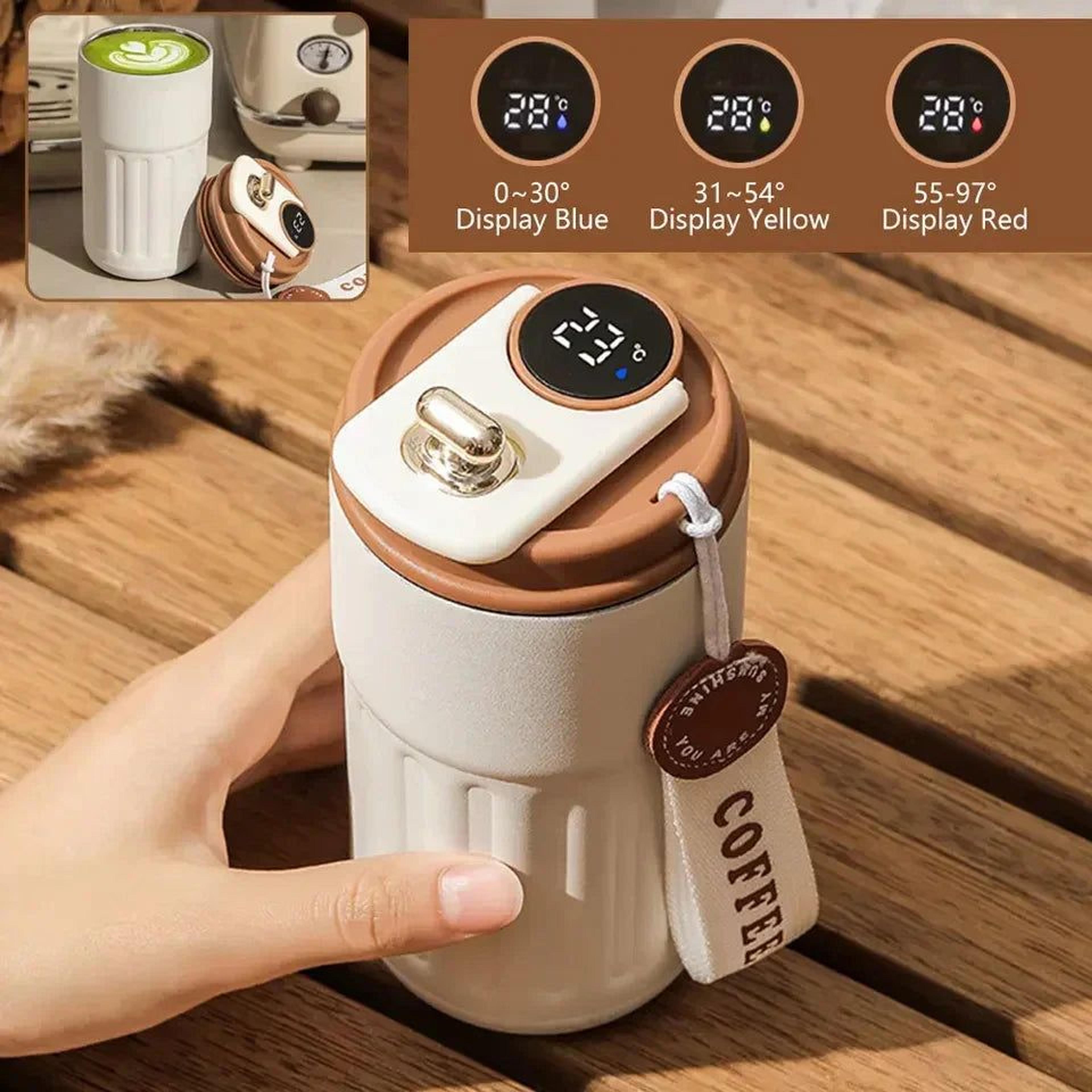Premium Smart Coffee Cup with Temperature Display - 450ml - Thumbnail 2