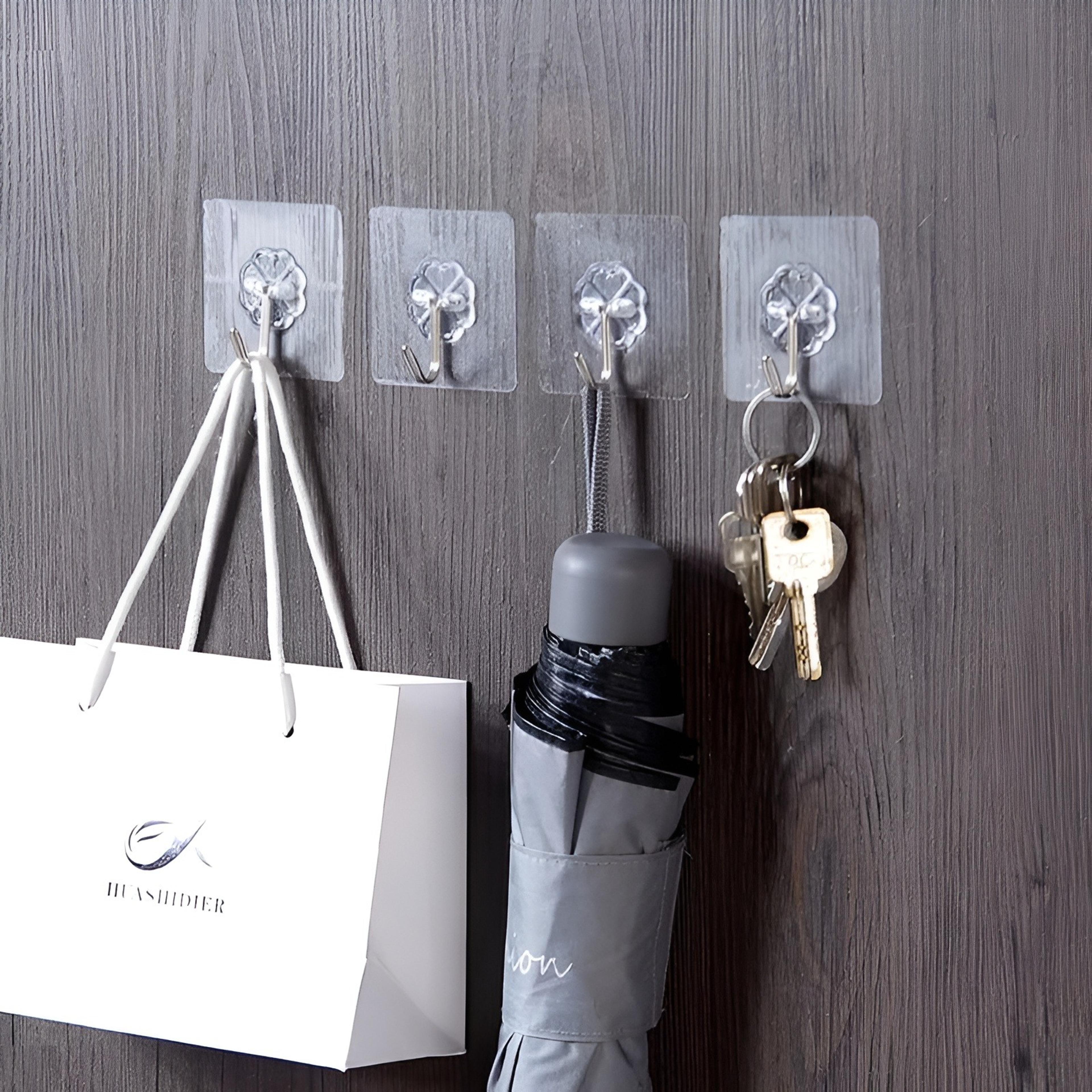 Transparent Self-Adhesive Wall Hooks - Thumbnail 2