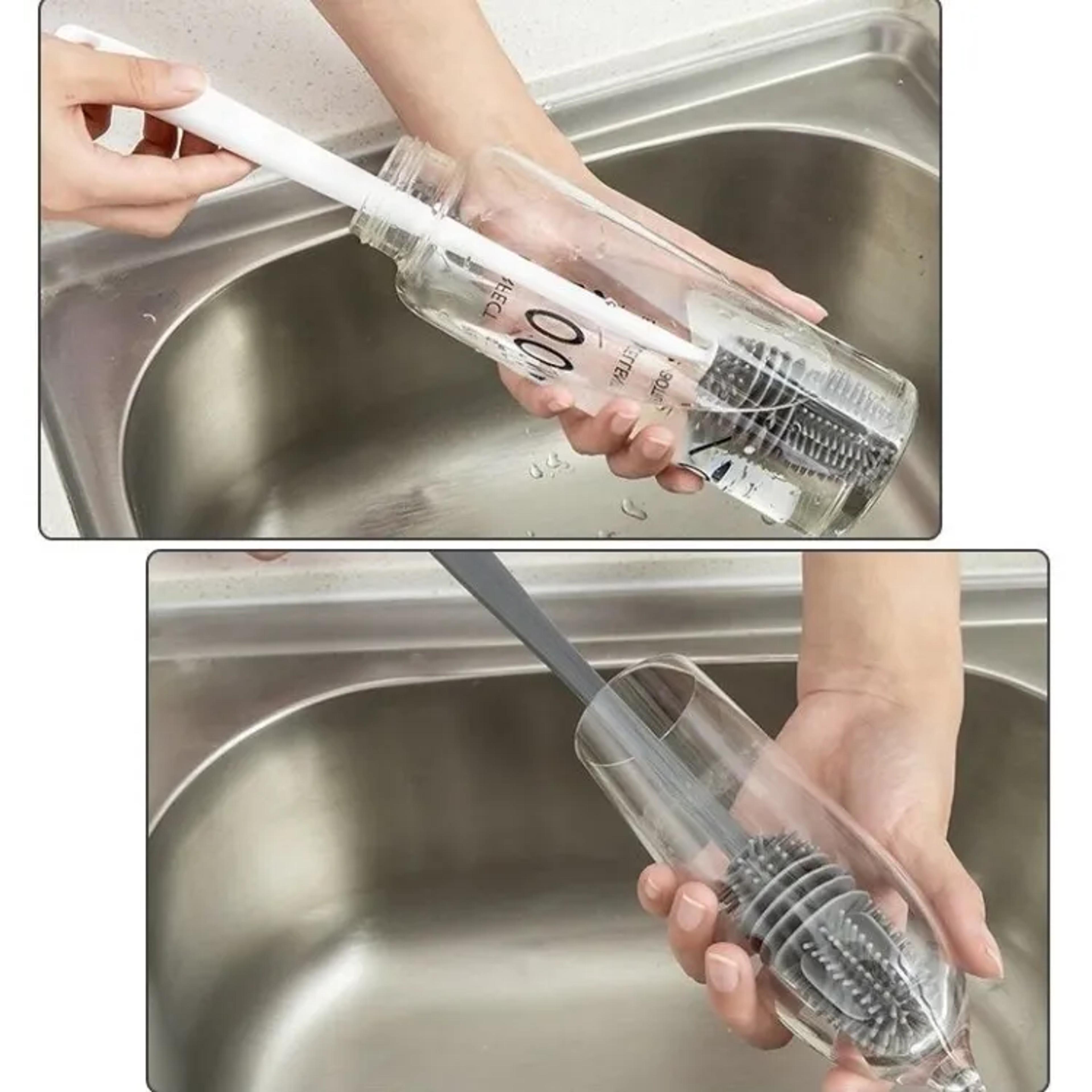 Silicone Bottle Brush with Long Handle - Thumbnail 3