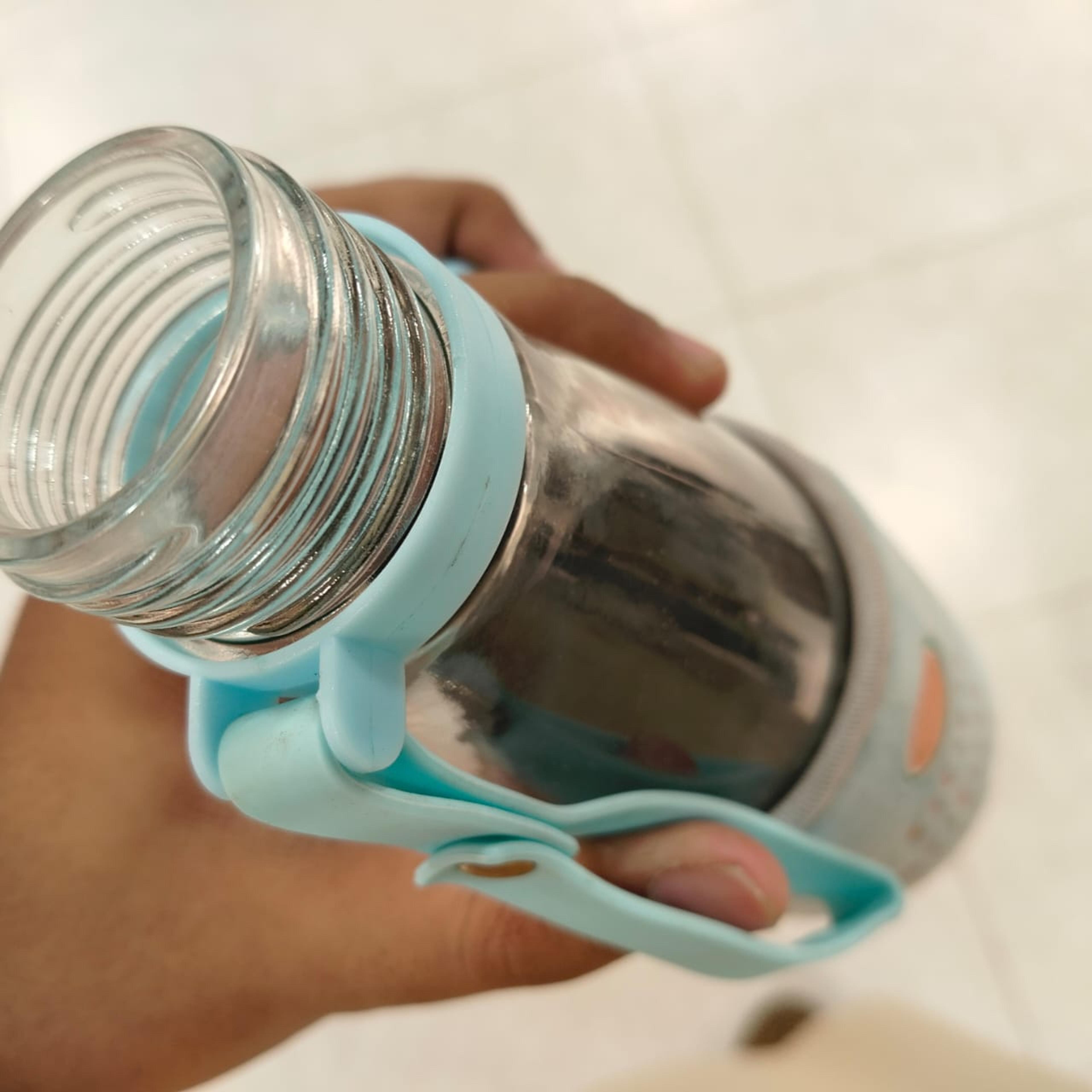 Glass Bottle With Fruit Print Plush - Thumbnail 5