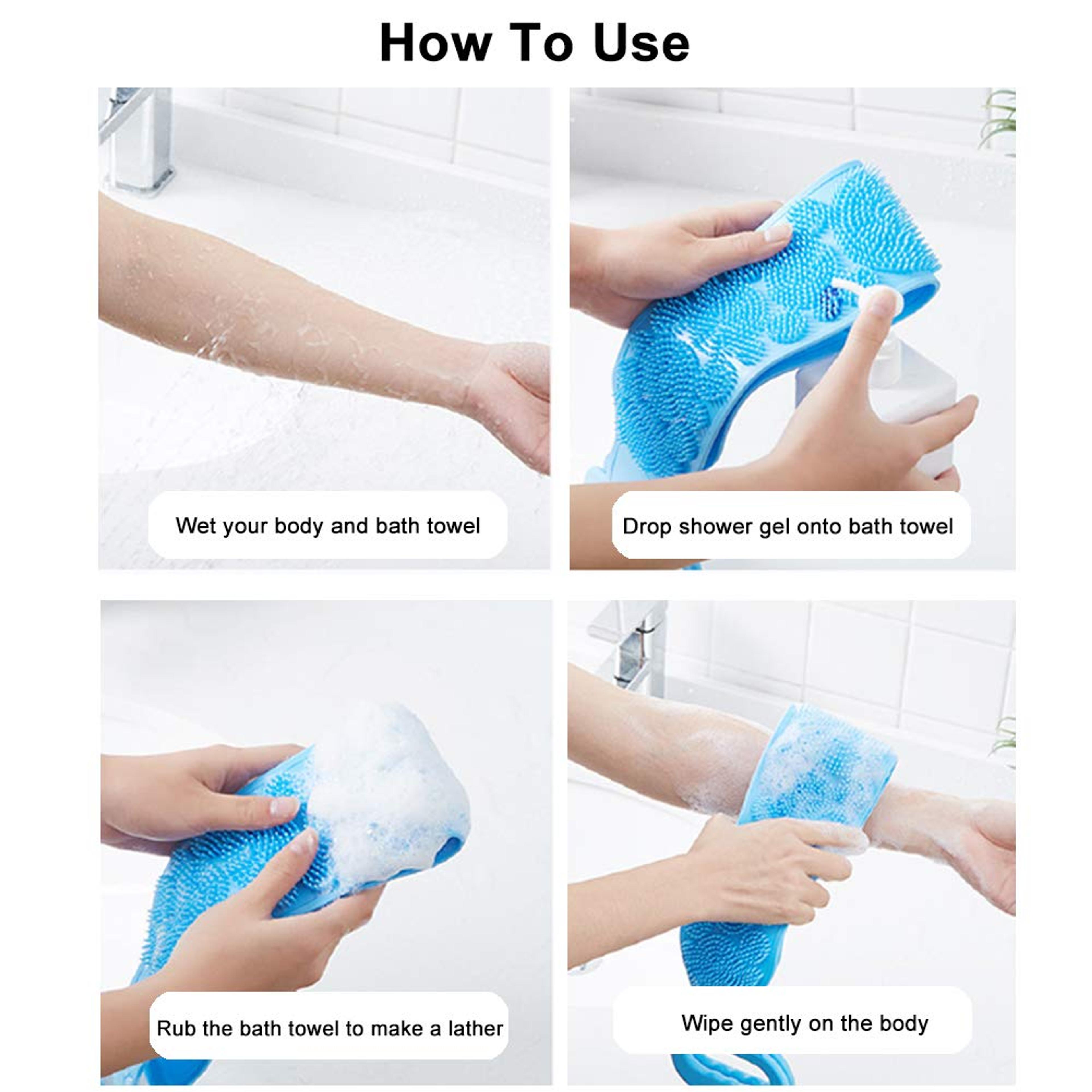 Double Side Bath Towel Scrubber (random Color) - Thumbnail 2