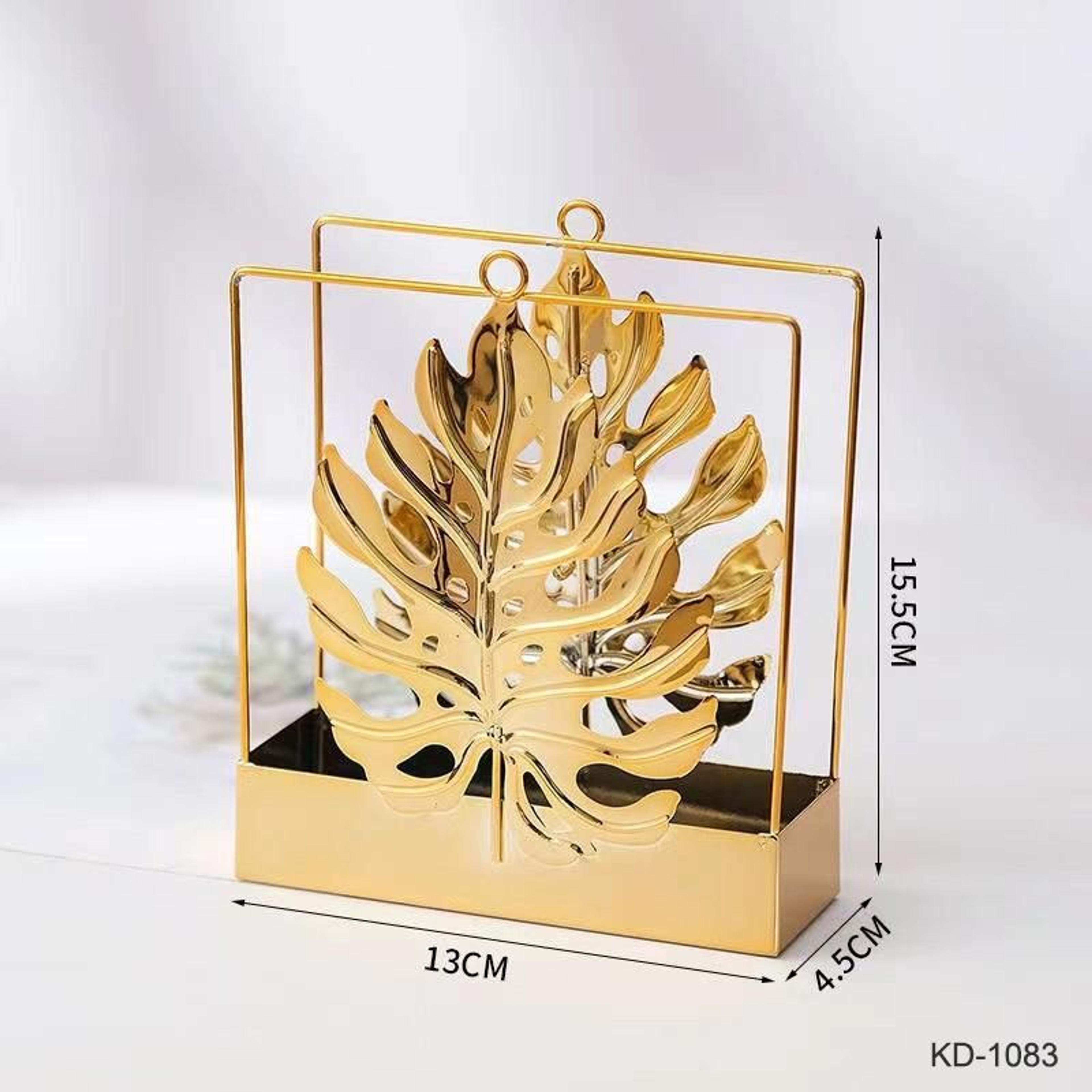 Gold Leaf Napkin Holder - Thumbnail 4
