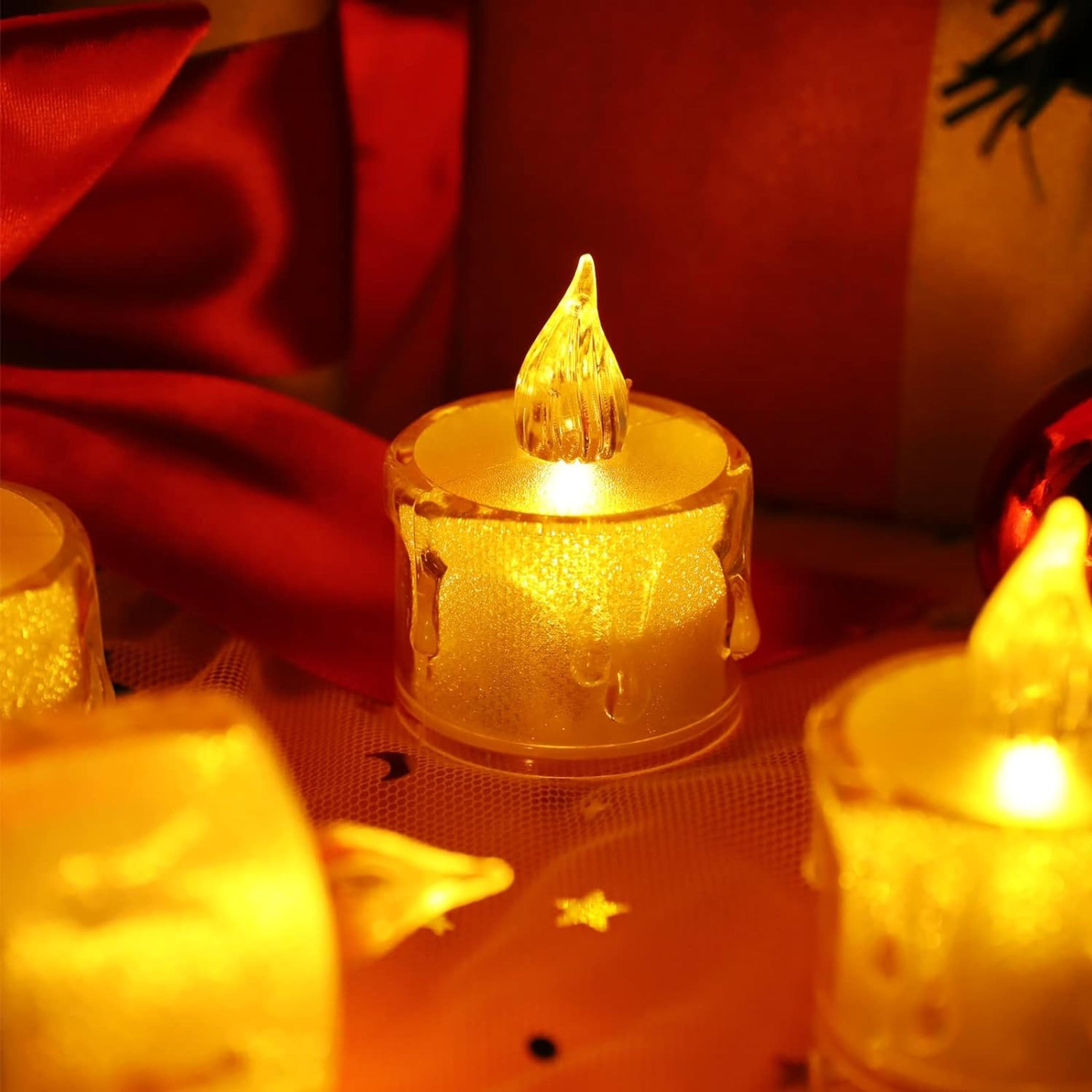 LED Tea Light with Wax Drip - Thumbnail 3