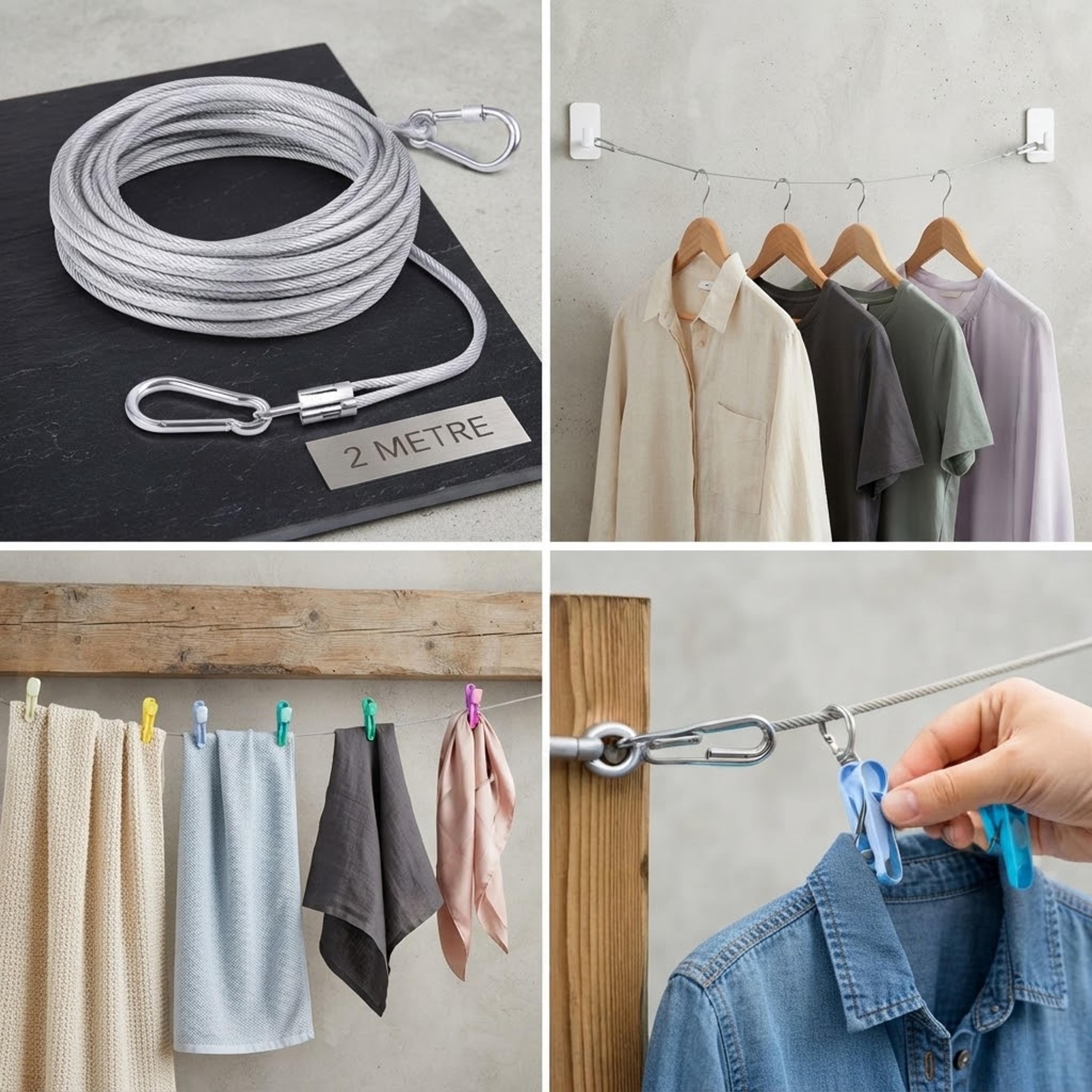 2-Metre Stainless Steel Laundry Line - Thumbnail 4