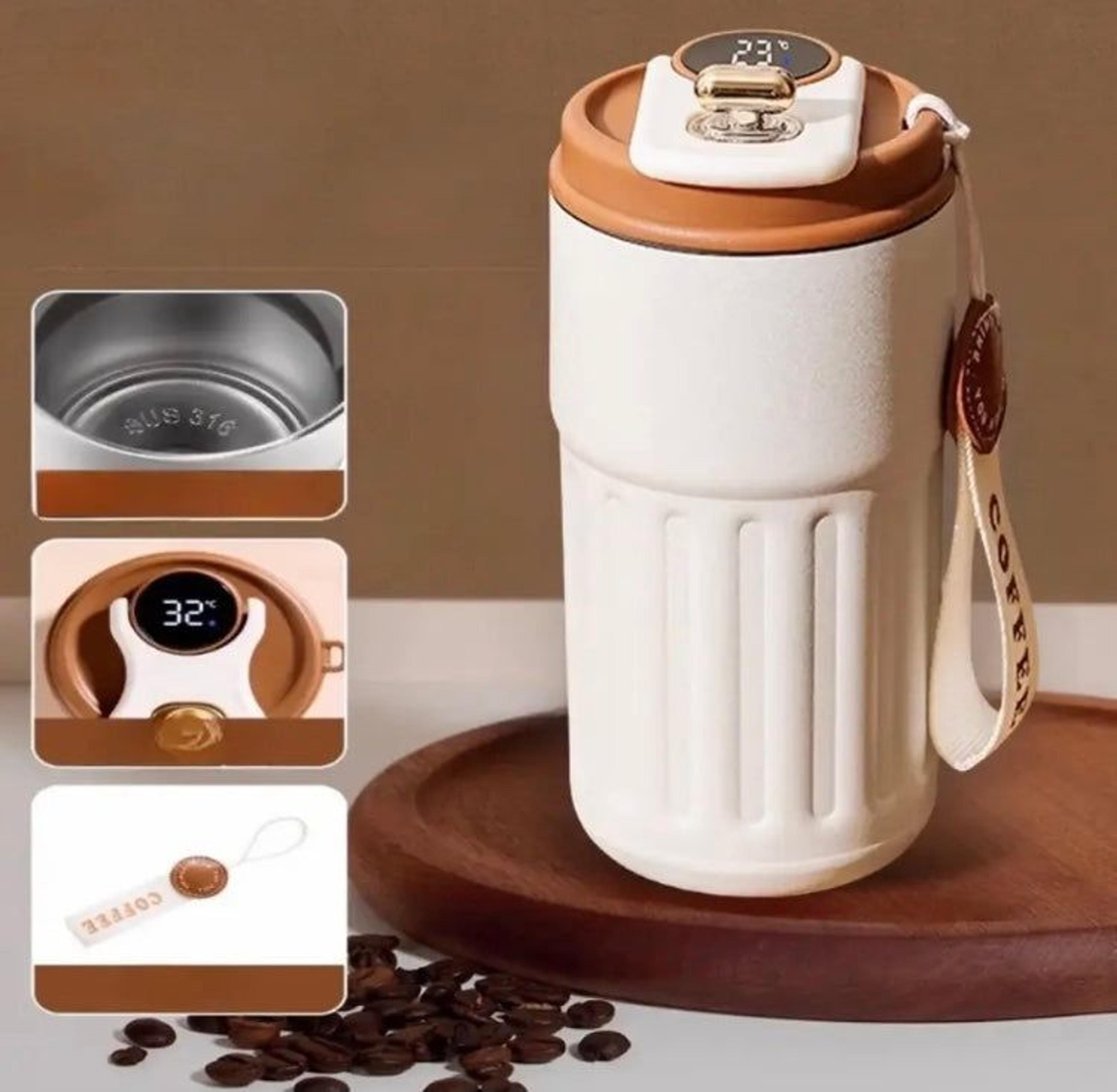 Premium Smart Coffee Cup with Temperature Display - 450ml - Thumbnail 4