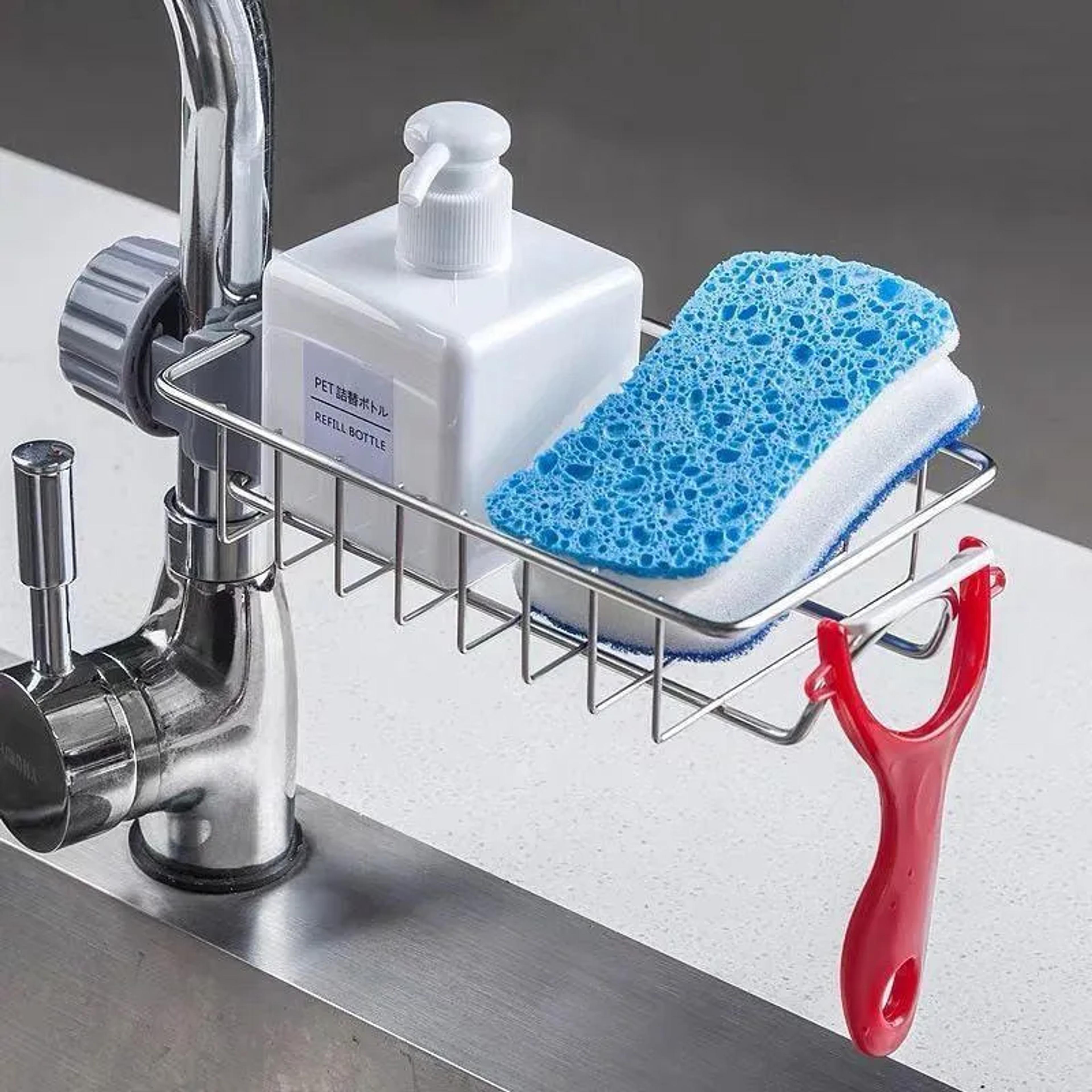 Stainless Steel Sink Faucet Rack - Thumbnail 1