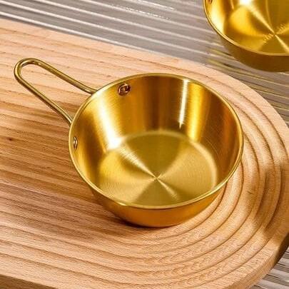 Mini Gold Stainless Saucepan - Image 1