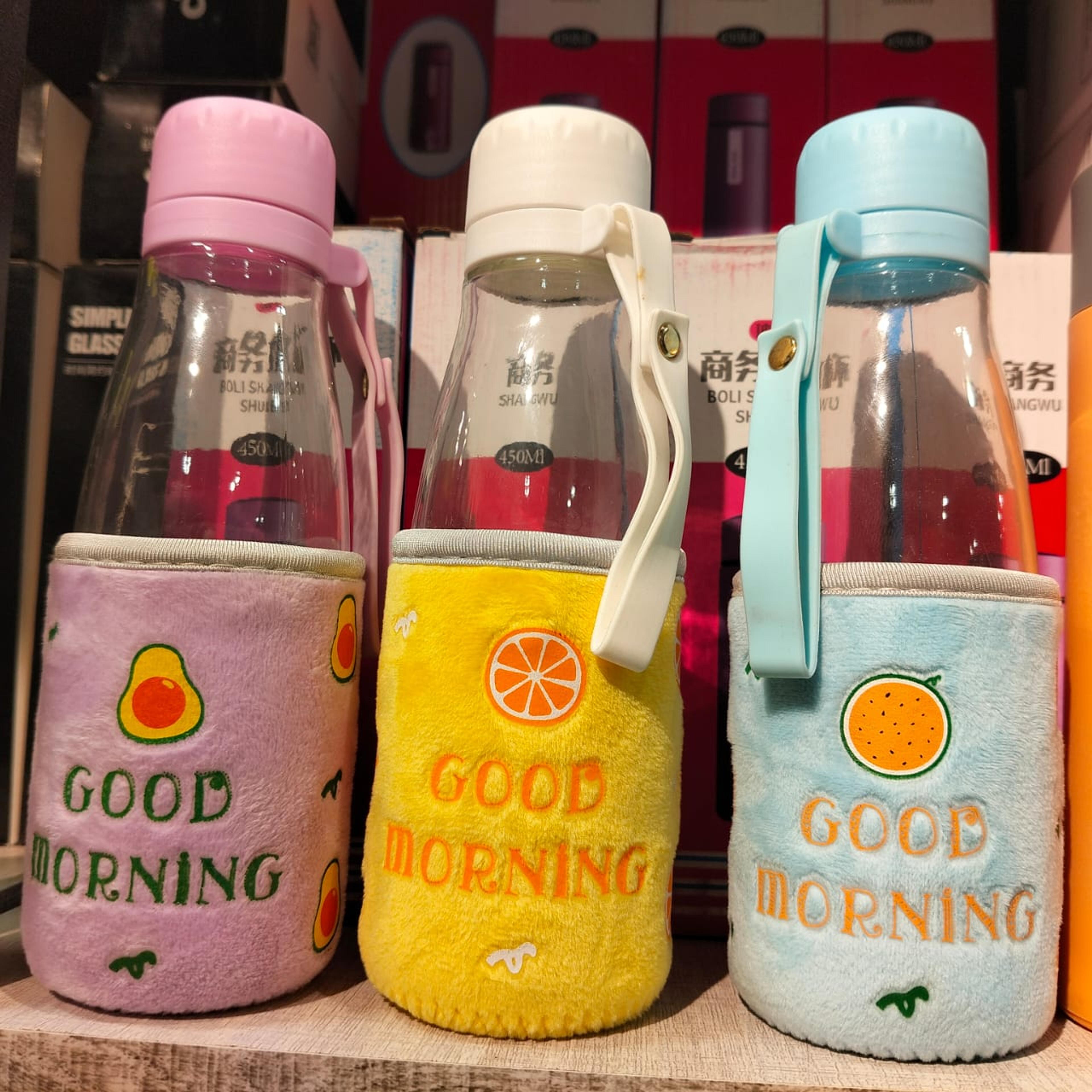 Glass Bottle With Fruit Print Plush - Thumbnail 8