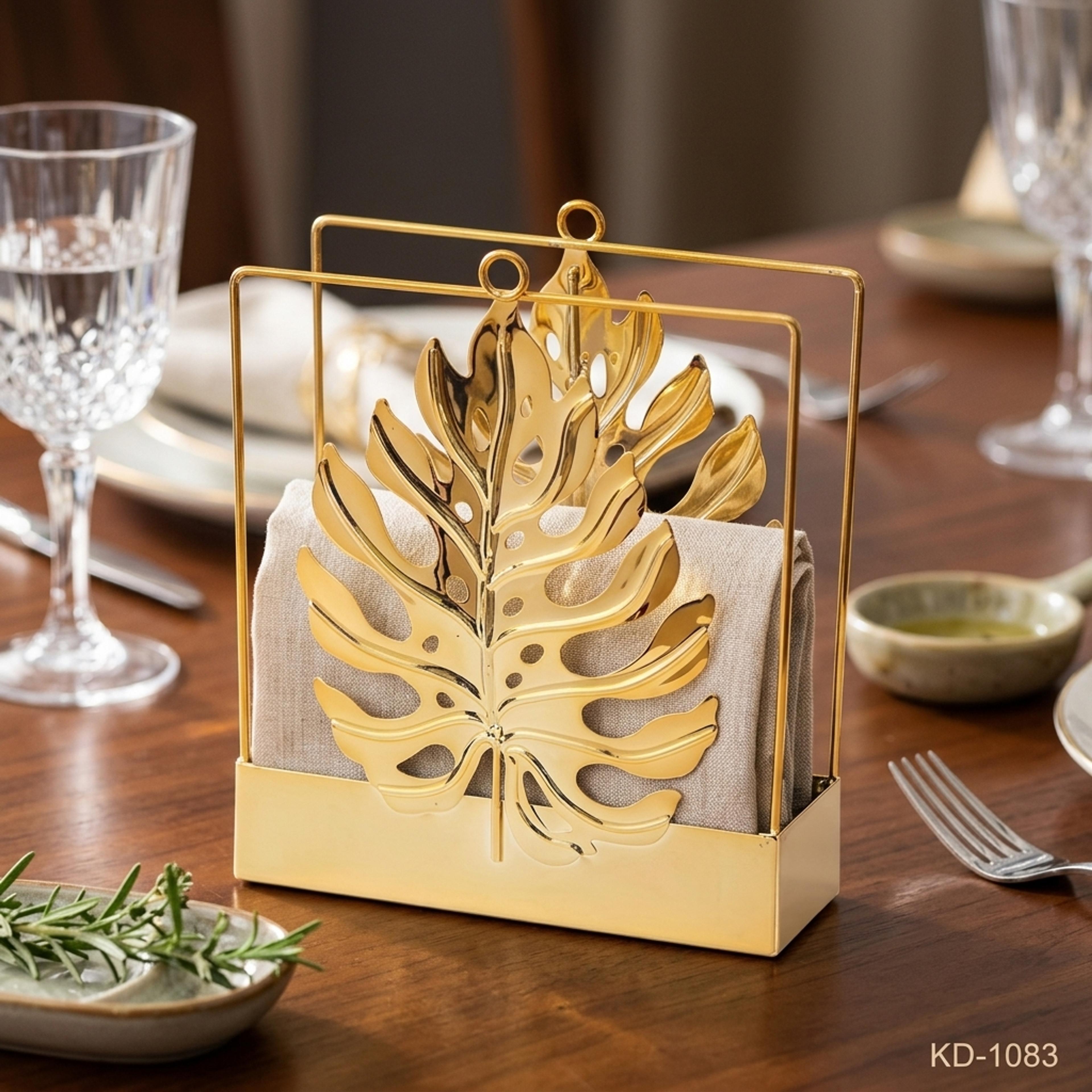 Gold Leaf Napkin Holder - Thumbnail 2