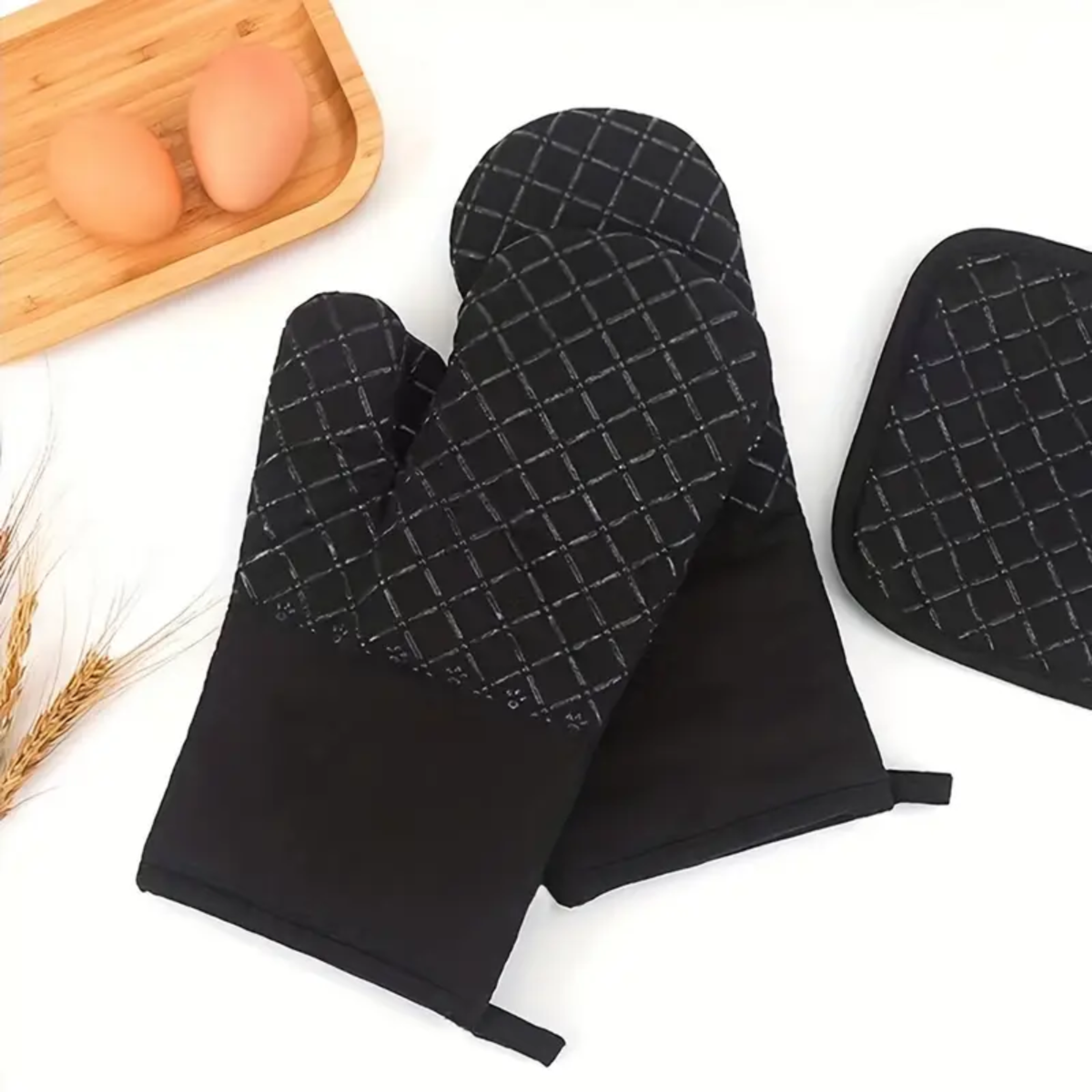 Heat Resistant Oven Mitt Gloves - Thumbnail 4
