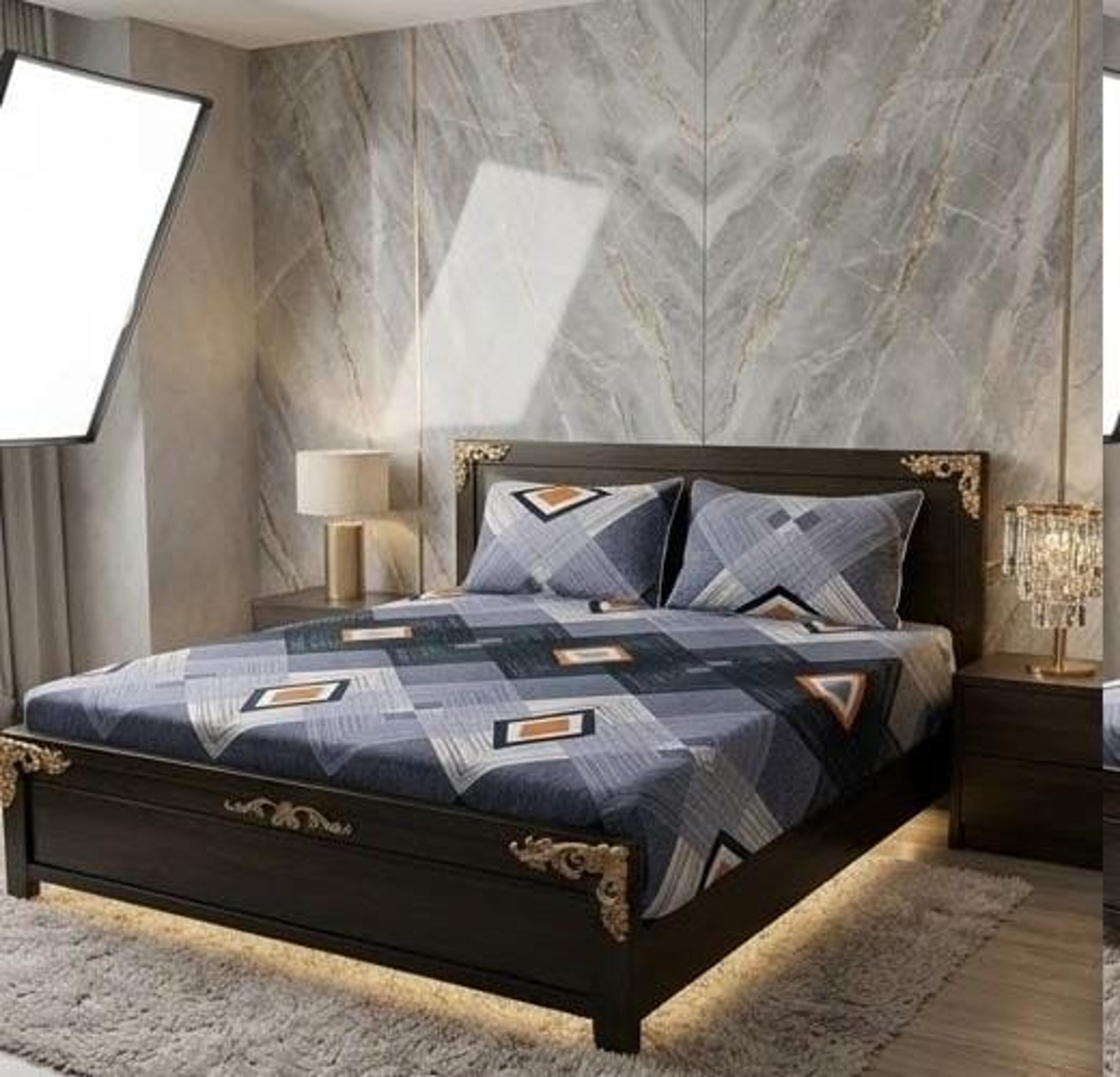 Slate Chevron Bedsheet Set