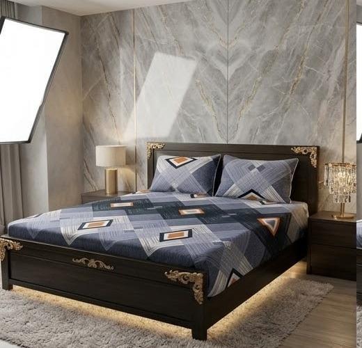 Slate Chevron Bedsheet Set - Image 1
