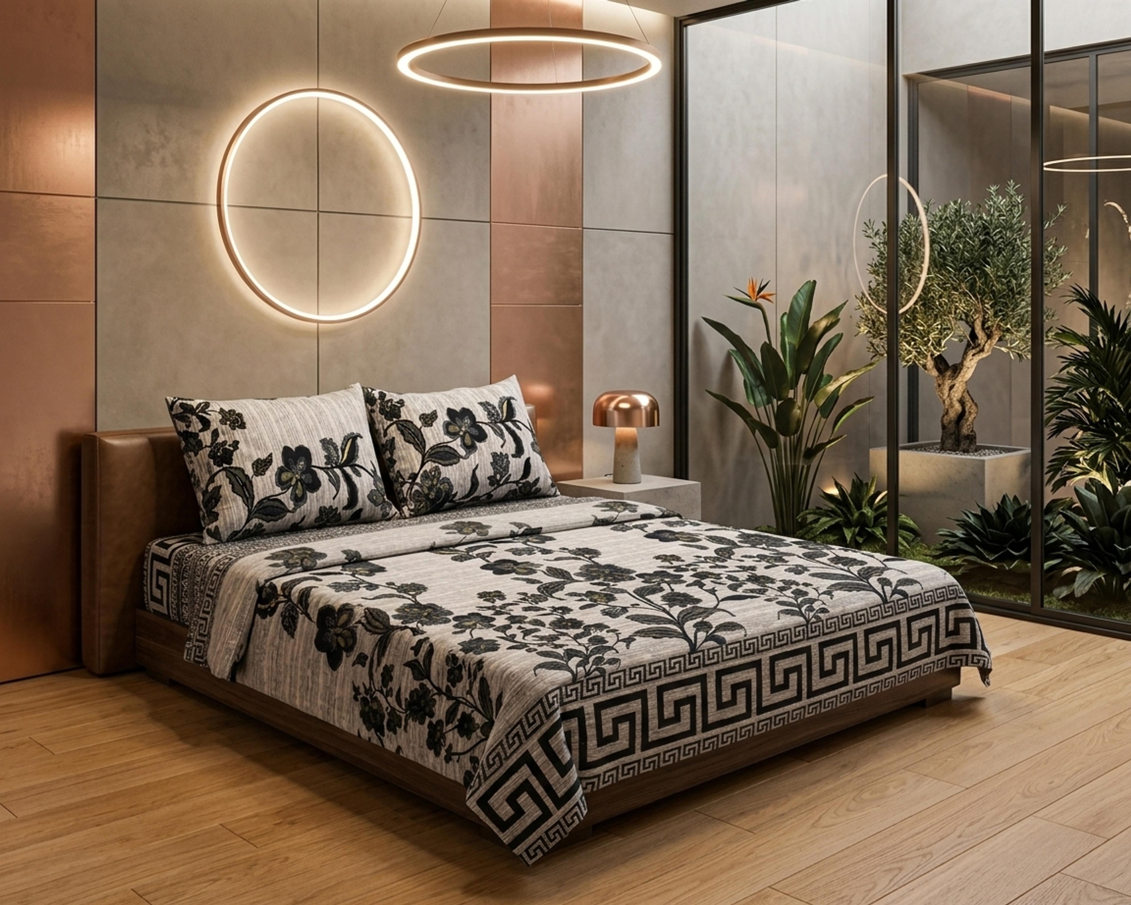 Crystal Cotton Bedsheet & Pillow Set