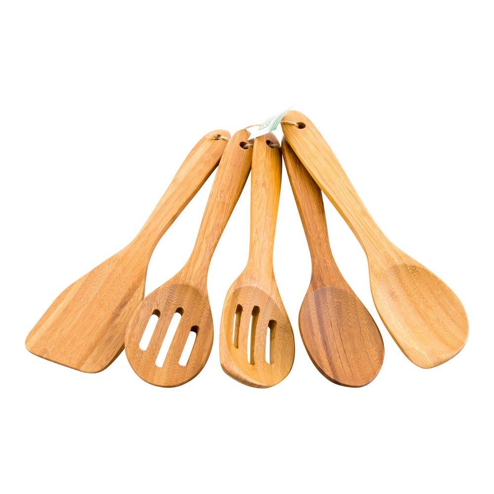 Light Brown Wooden Spoon Set - Image 1